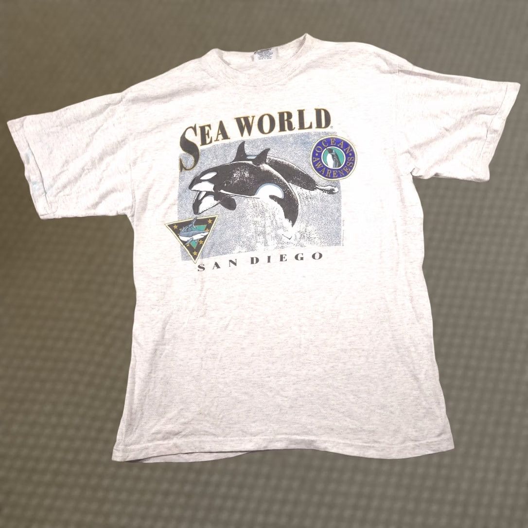 Vintage VINTAGE Sea World Cotton Express Shirt Mens L Gray Graphic Tee San Diego Size US L / EU 52-54 / 3 - 1 Thumbnail
