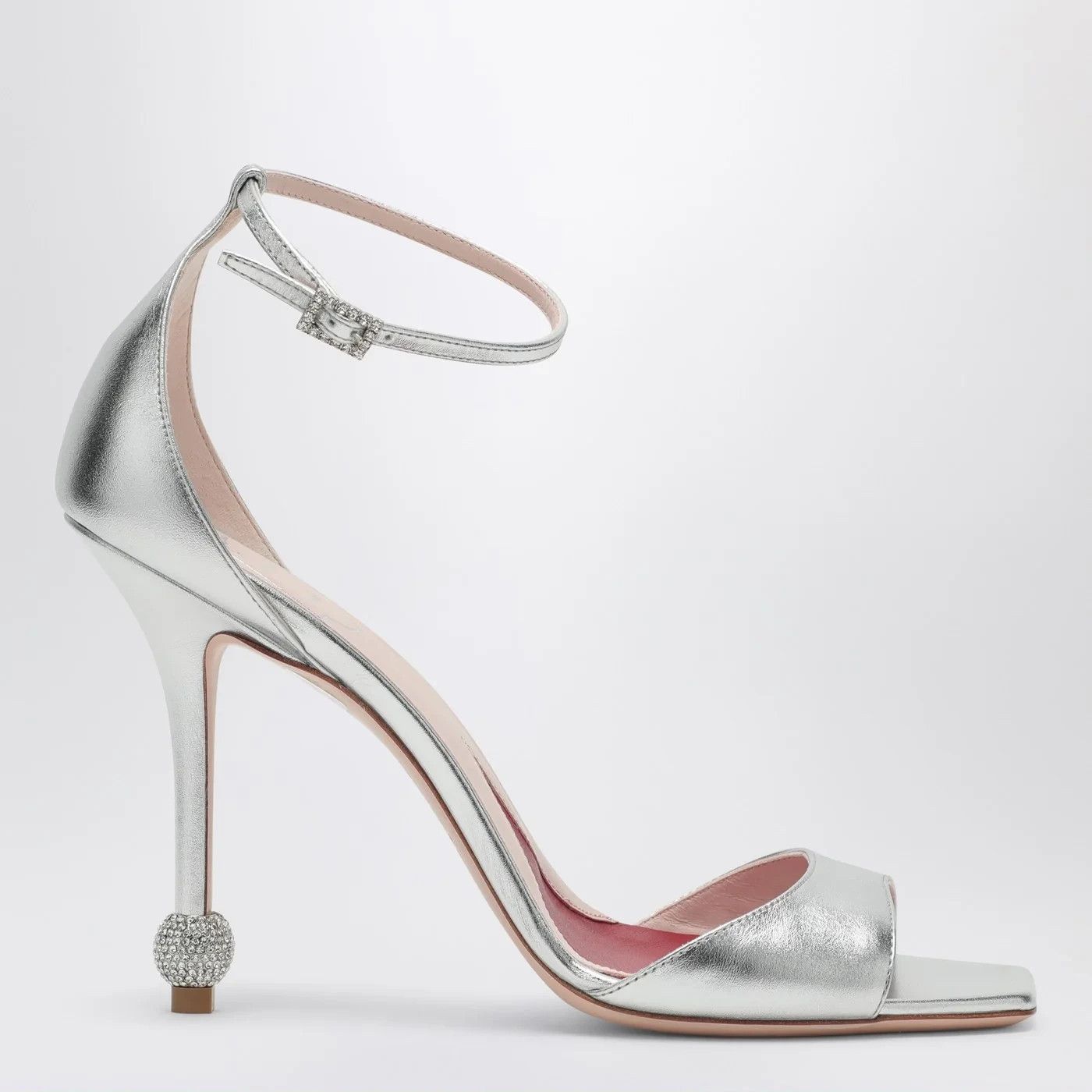 Roger Vivier Jewelled Heel Silver Sandals W, Women's (Size 10)