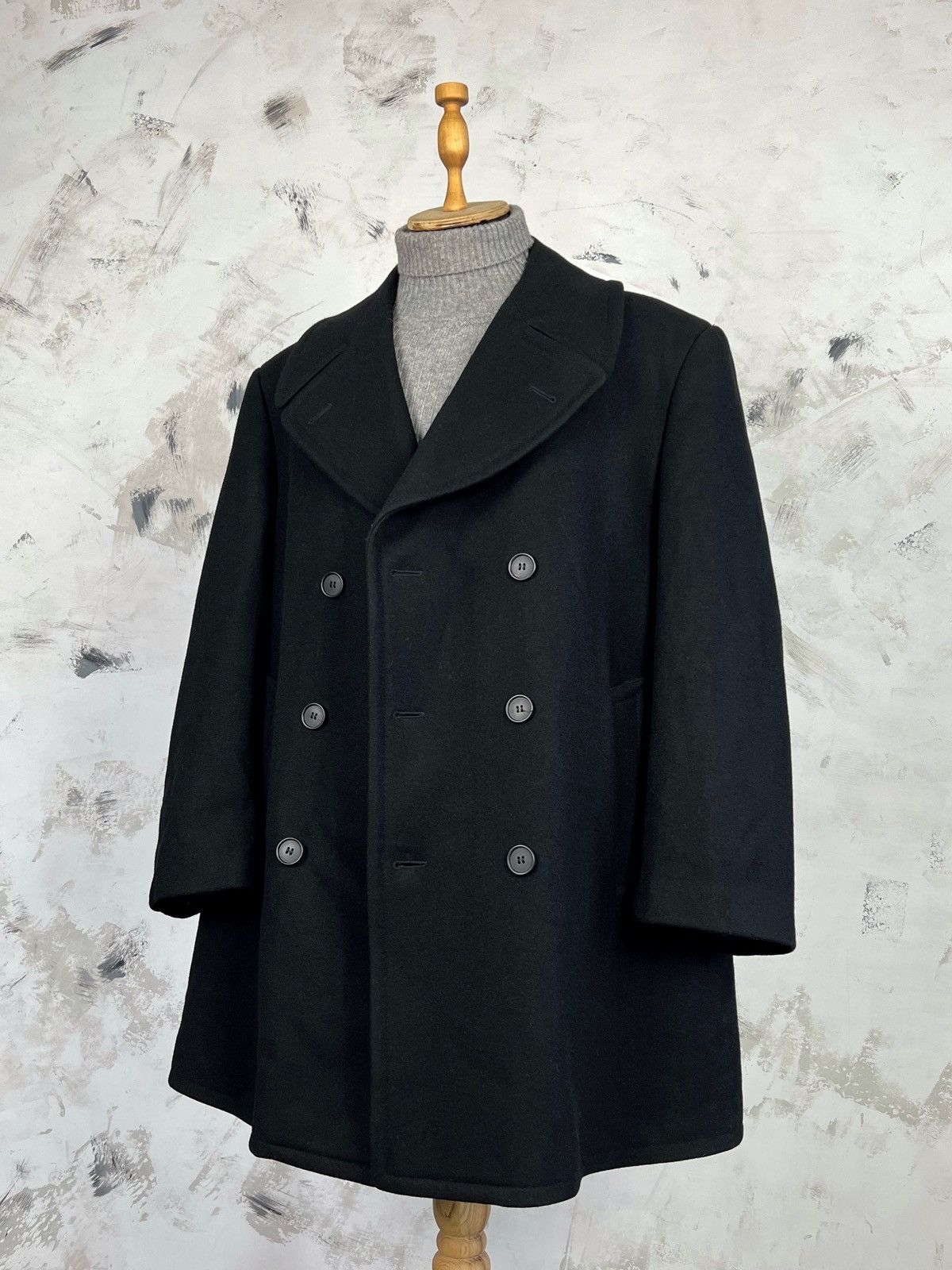 ジャケット・アウター 90s \"EMPORIO ARMANI\" military wool coat Vintage Giorgio Armani Collezioni Men Coat, Sz 44, Teal 100