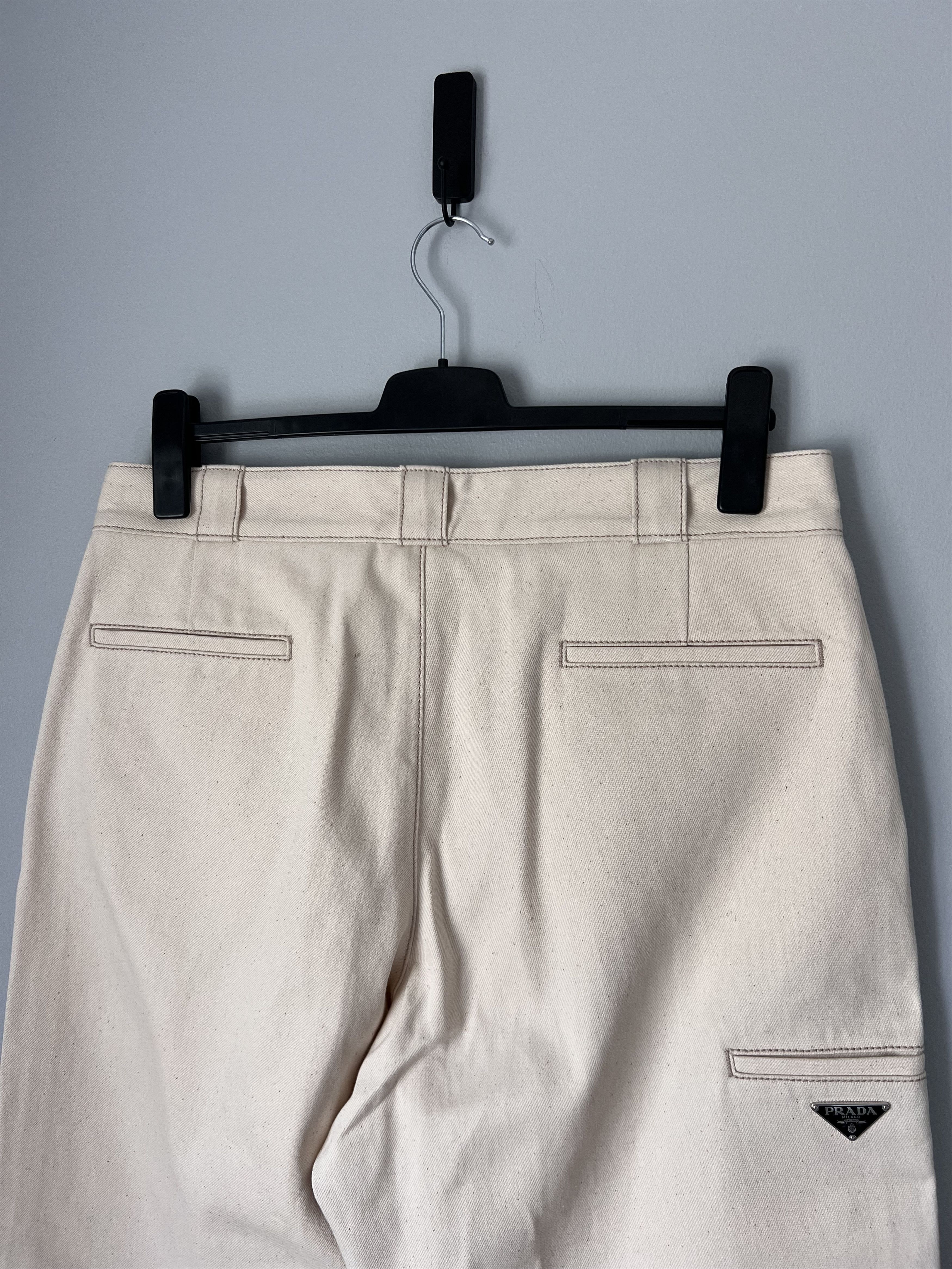 Prada Prada Loose Fit Bull Denim Pants in Natural Size US 36 / EU 52 - 5 Thumbnail