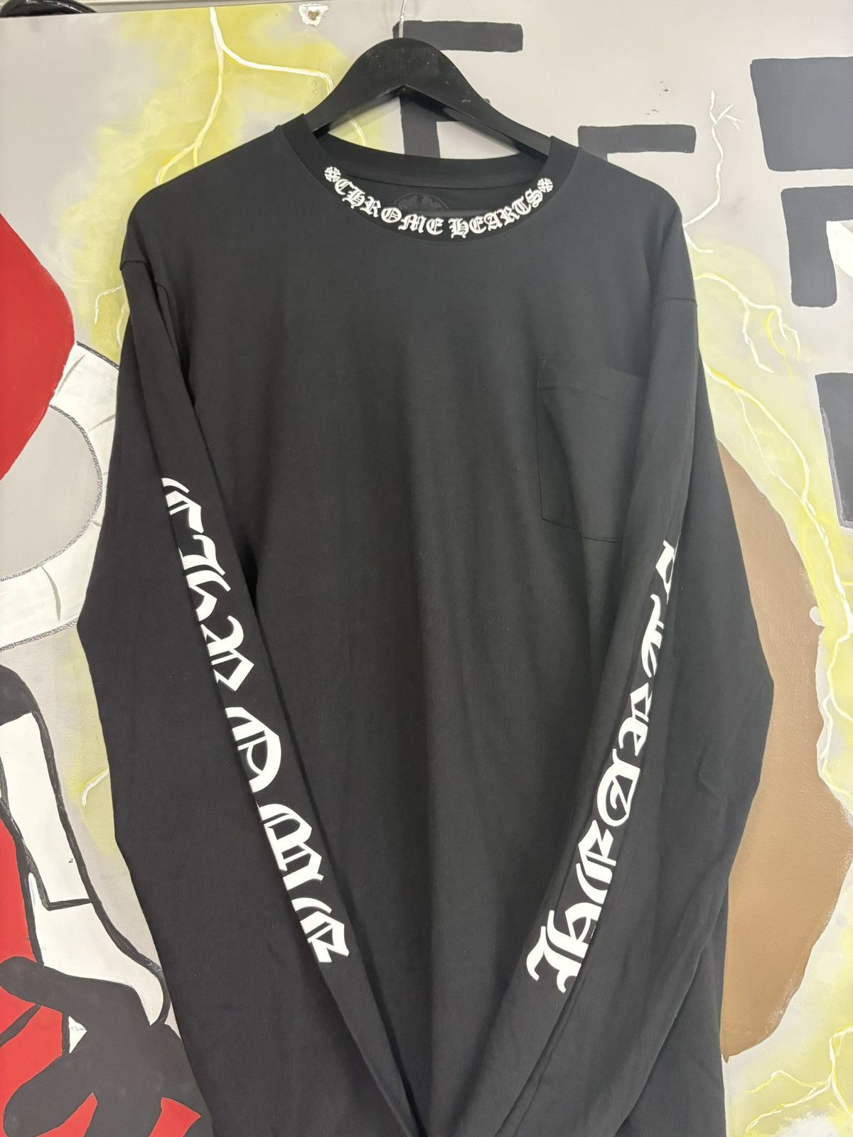 Chrome Hearts Chrome Hearts Neck Logo Longsleeve Black Brand New Size US XL / EU 56 / 4 - 1 Thumbnail
