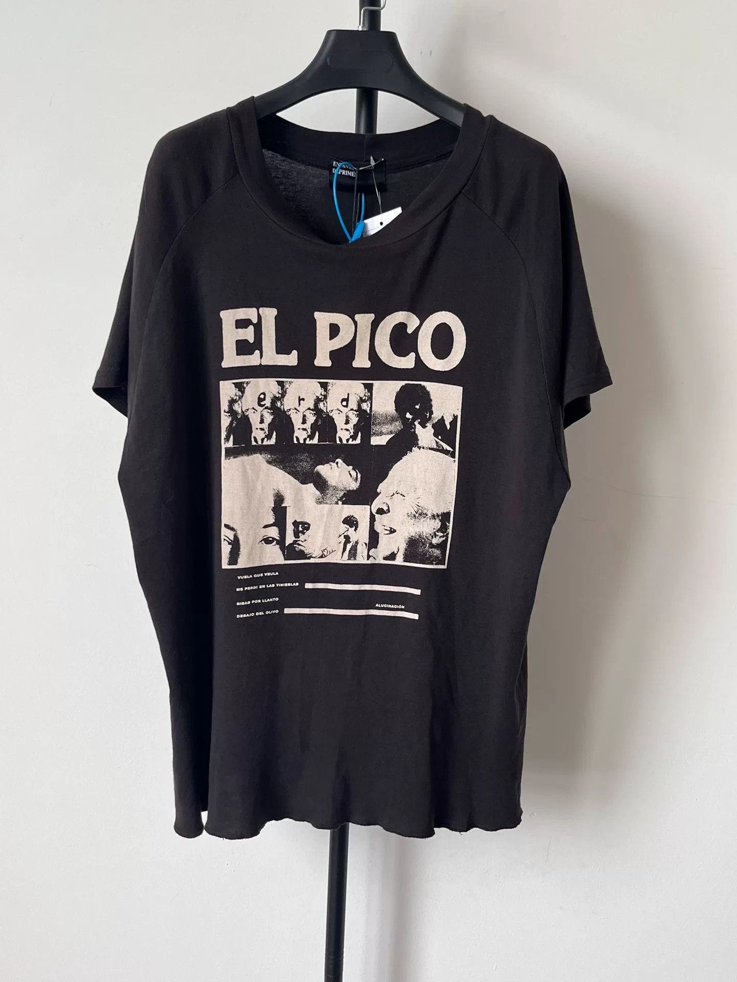 Enfants Riches Deprimes el pico raglan t-shirt in faded black Size US XL / EU 56 / 4 - 1 Thumbnail
