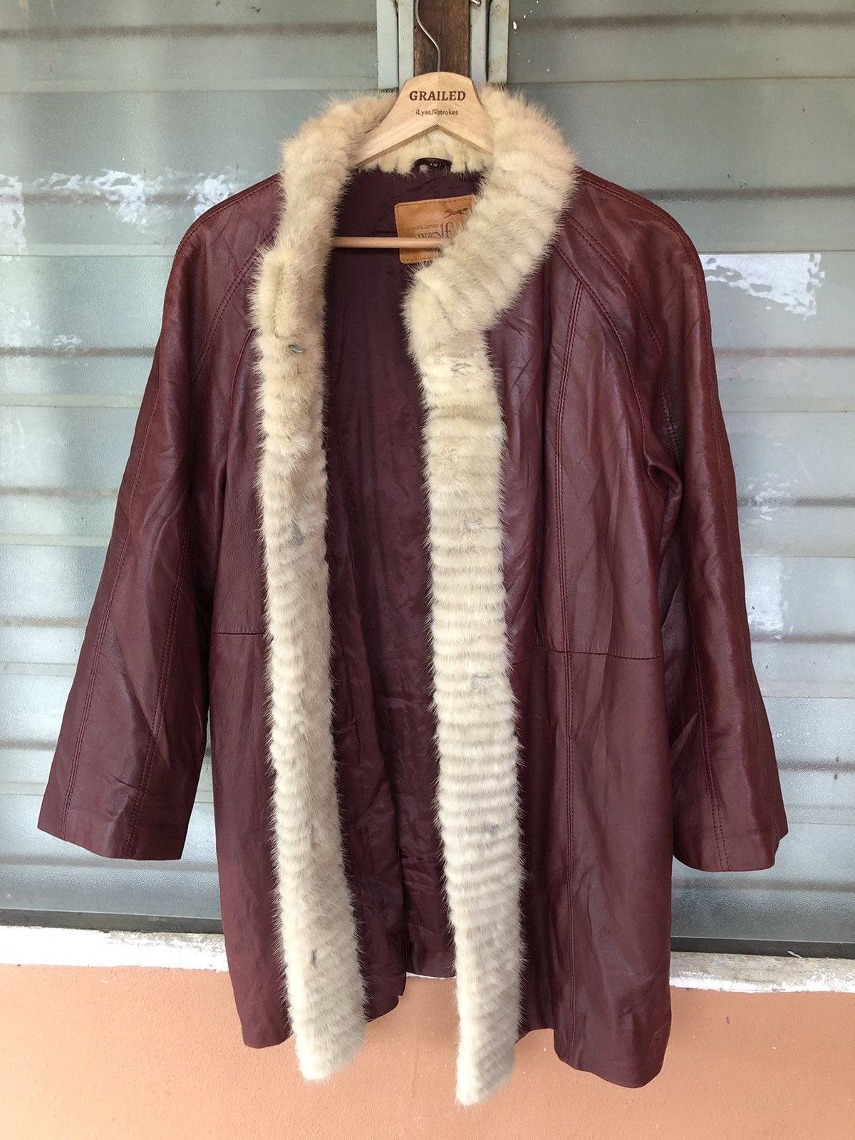 Japanese Brand Vintage Wolf Fur Leather Sheepskin Coat Jacket Size M / US 6-8 / IT 42-44 - 9 Thumbnail