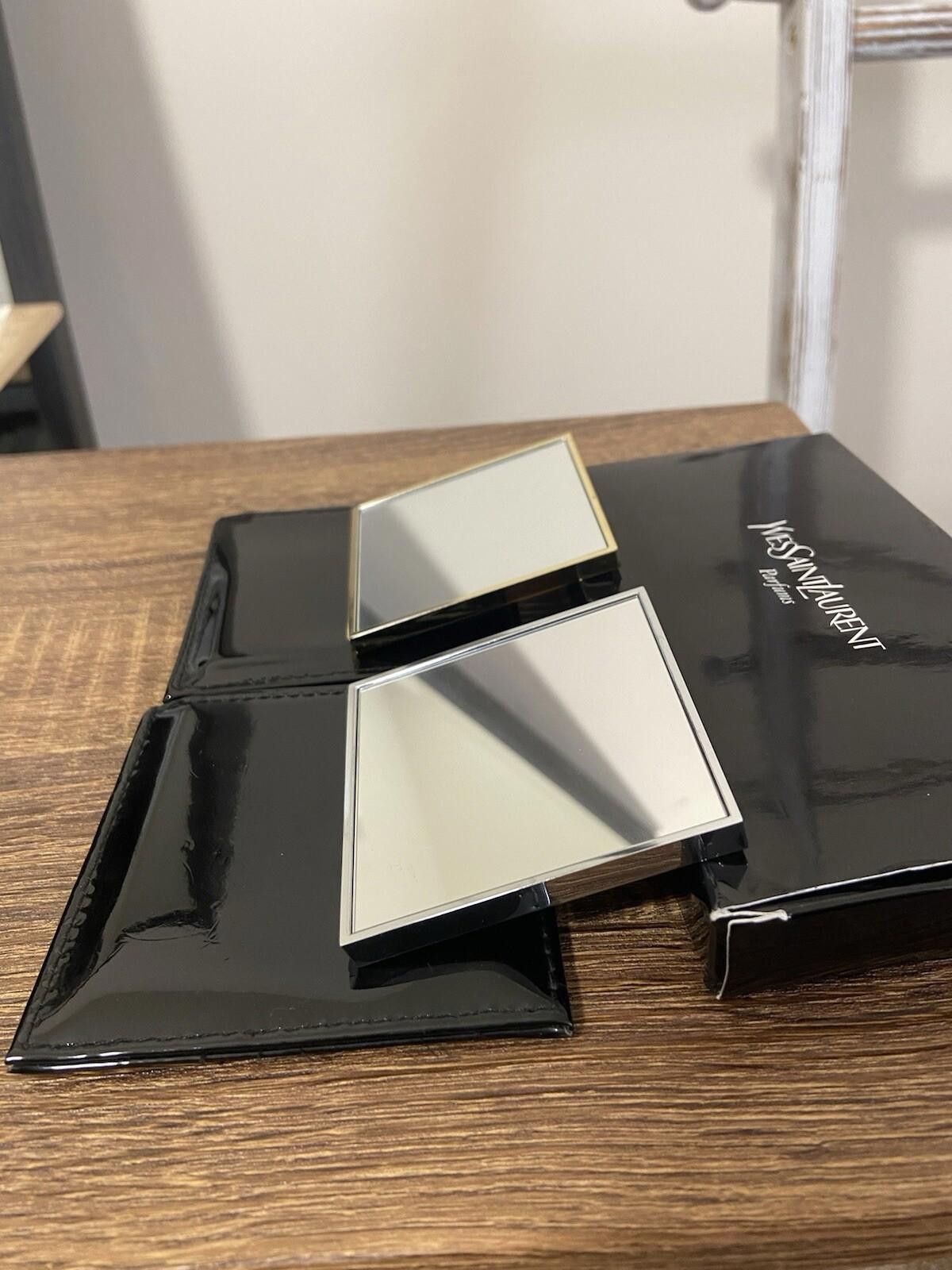 Yves Saint Laurent YSL Yves Saint Laurent Beaute Gold Tone Compact Mirror Set Size ONE SIZE - 4 Thumbnail