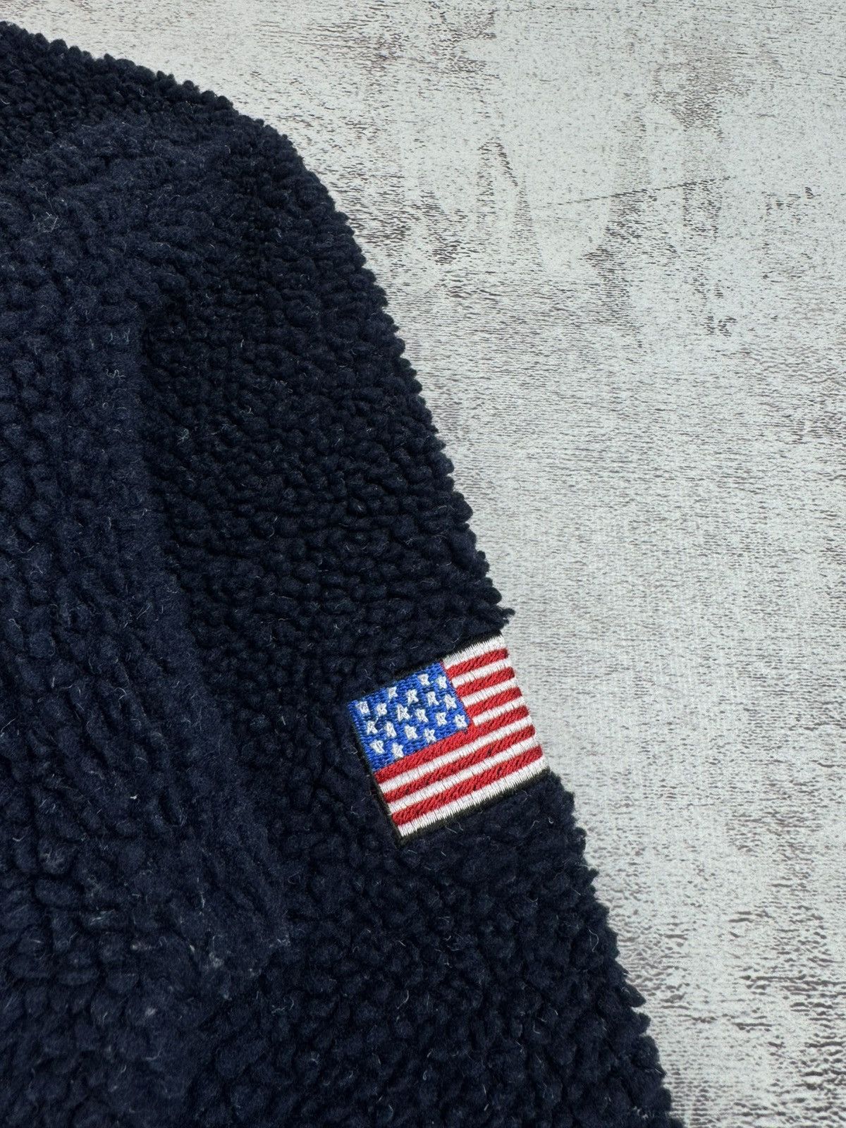Vintage Sherpa USA Athletic Flag Logo Fleece Snow Sweatshirt Pullover Size US M / EU 48-50 / 2 - 7 Thumbnail