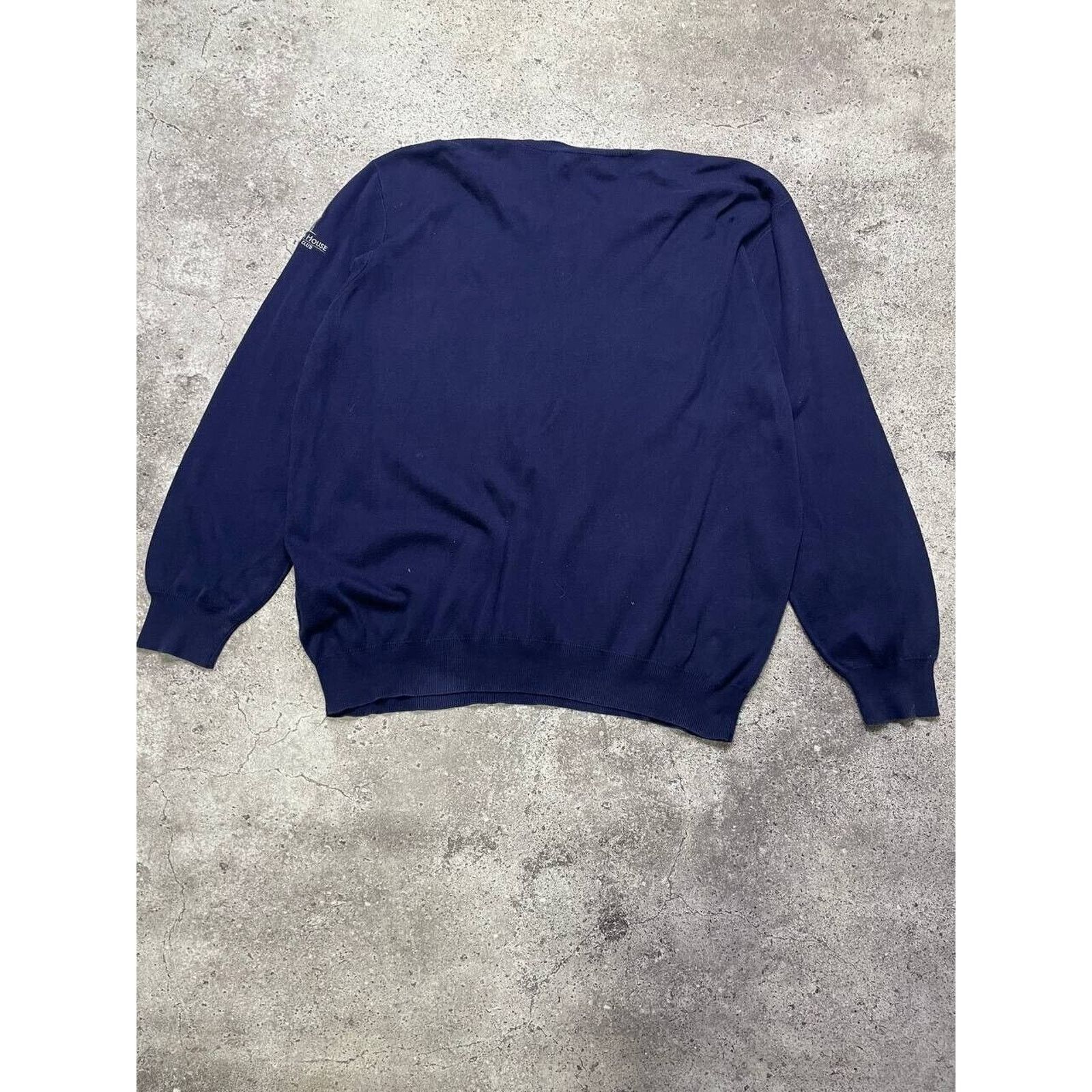 Polo Ralph Lauren × Ralph Lauren × Vintage Vintage Ralph Lauren Polo Golf Navy V-Neck Sweater Pullover Size US XXL / EU 58 / 5 - 3 Thumbnail