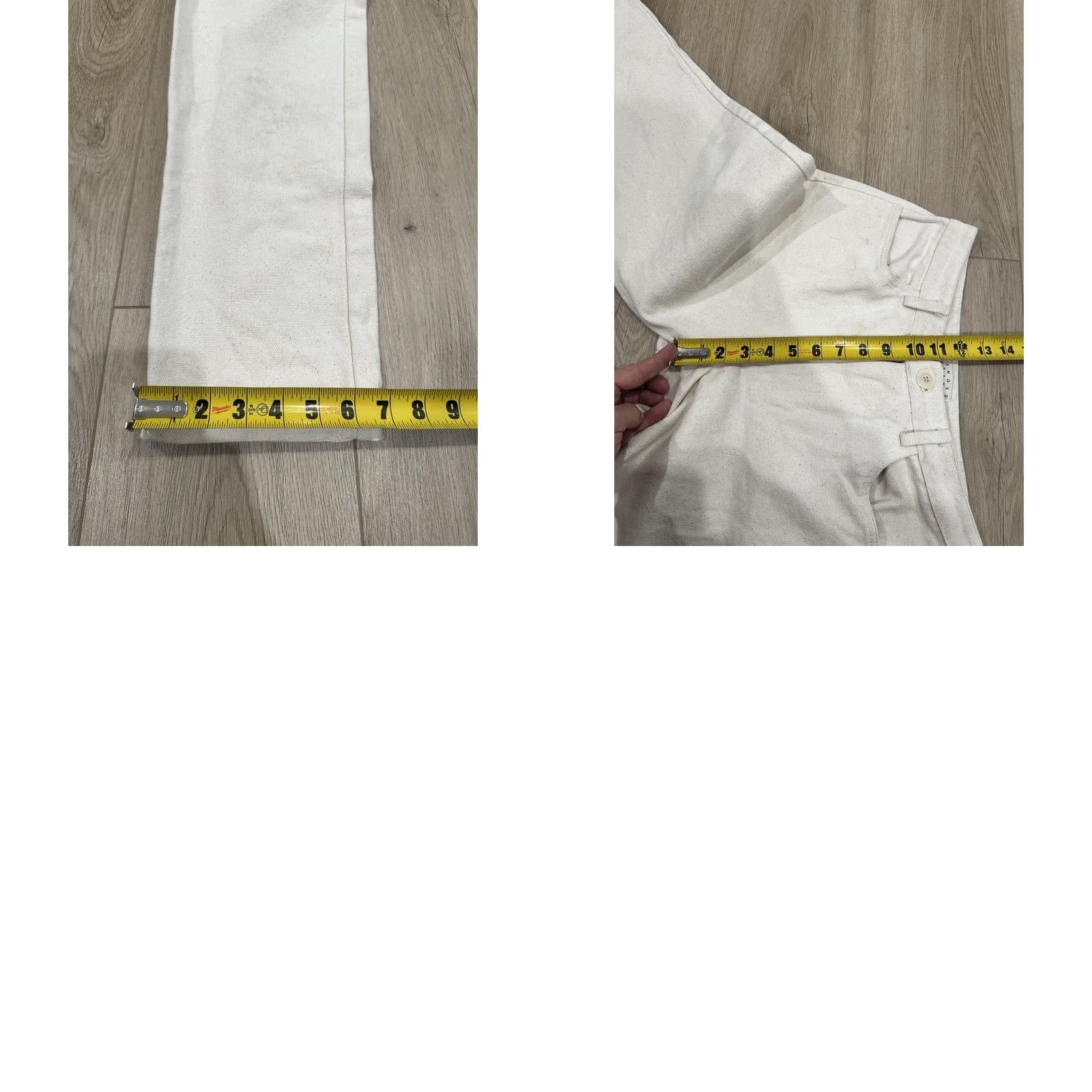 Ulla Johnson Diamond Leah Birds Eye Weave Trouser Chino Pants Women Ivory Cotton Canvas Size 6 Pockets USA Regular Straight Vintage: No Size 28" / US 6 / IT 42 - 10 Thumbnail