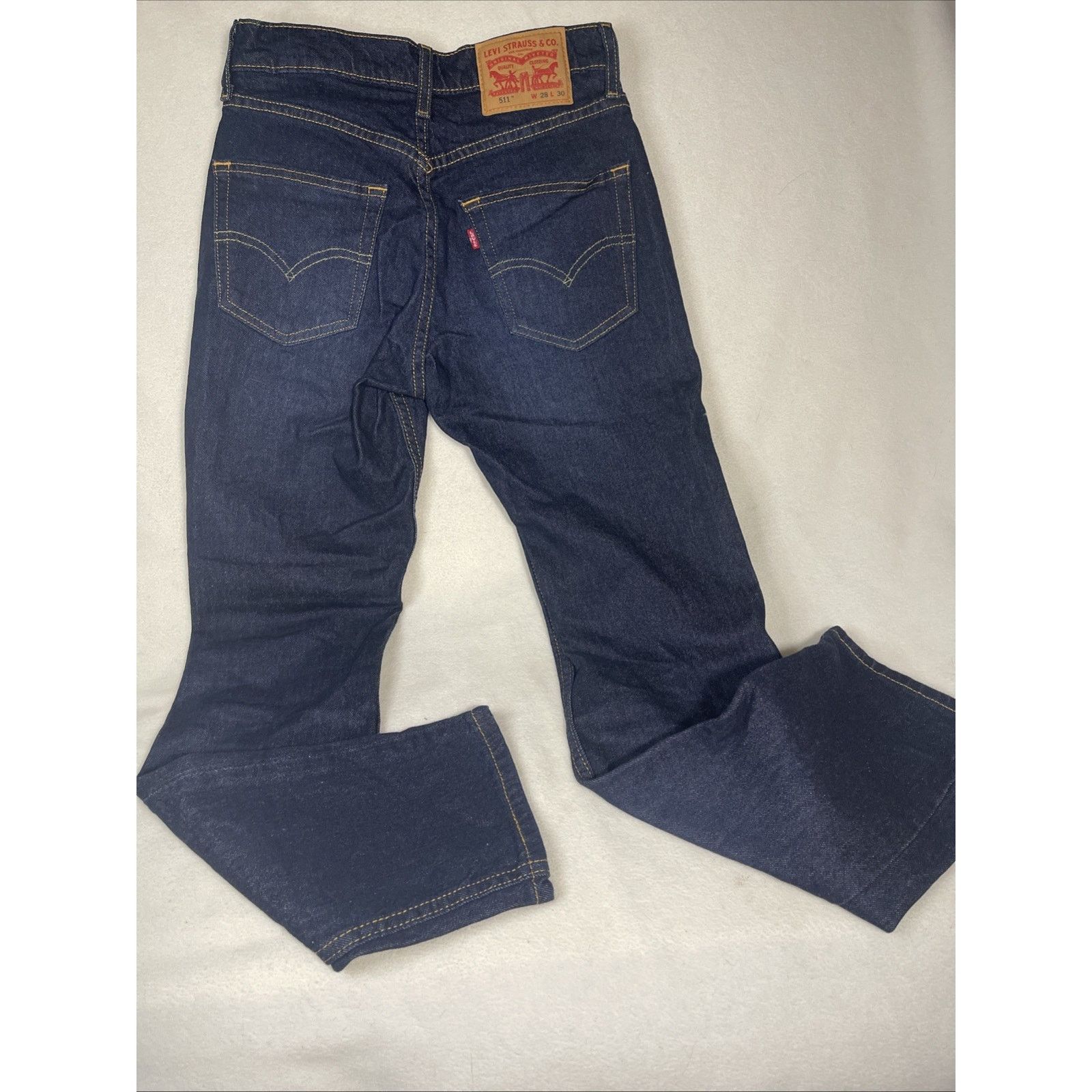 Levi's Levis 511 Men’s 28 X 30 Jeans Slim Stretch Dark Blue Denim Size US 28 / EU 44 - 4 Thumbnail