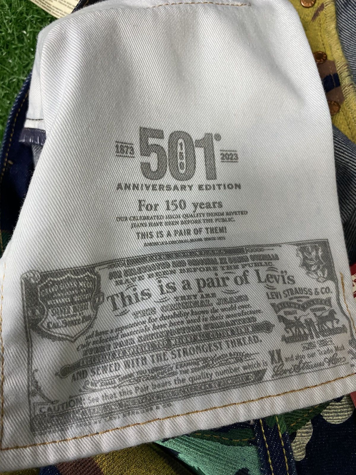 Levi's 501 LEVI'S 150th Anniversary Banner Print Denim Size US 34 / EU 50 - 18 Thumbnail