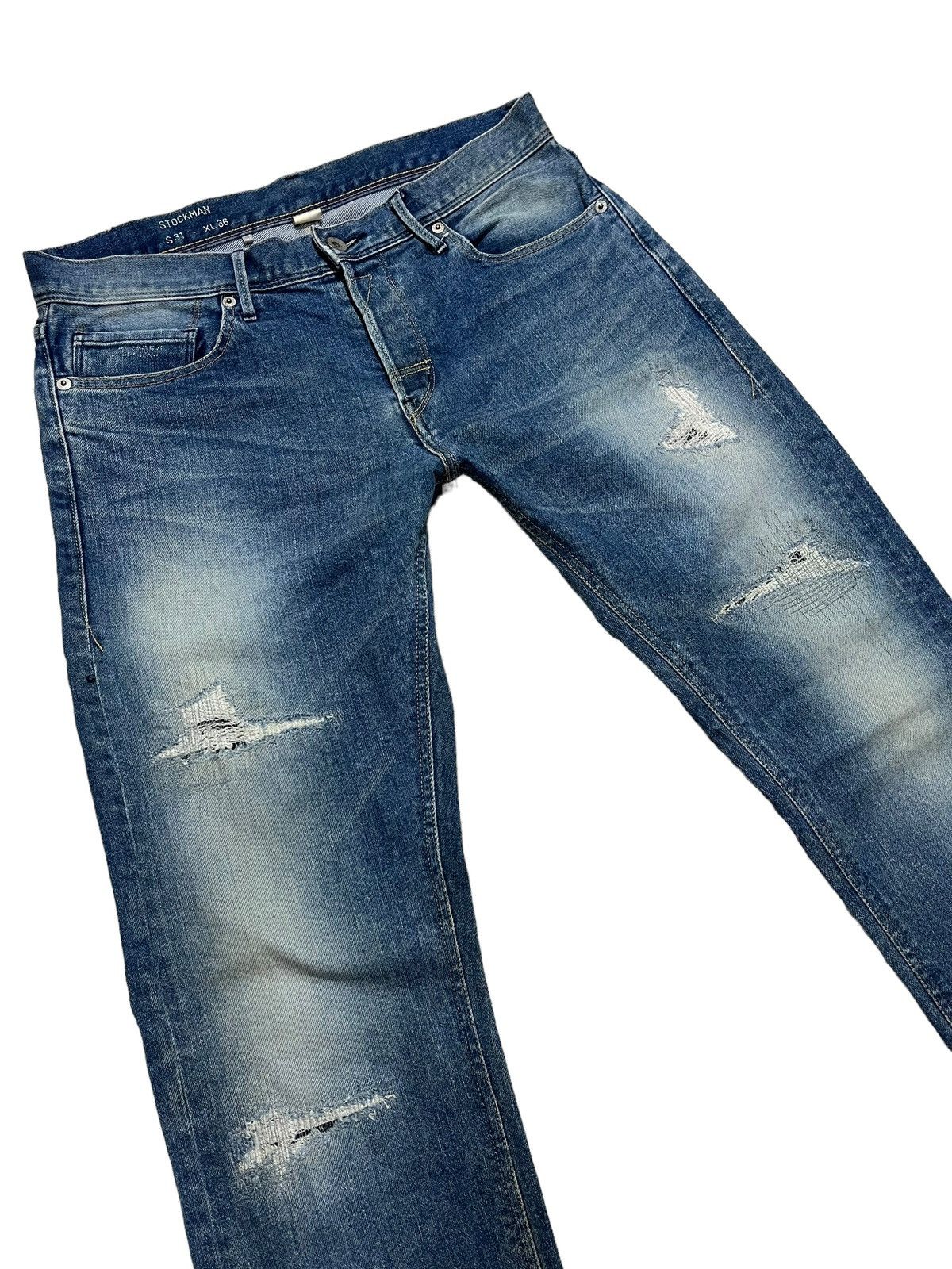 DELUXE × Japanese Brand × Vintage DELUXE JAPANESE BRAND DISTRESS DESIGN JEANS Size US 33 - 2 Thumbnail