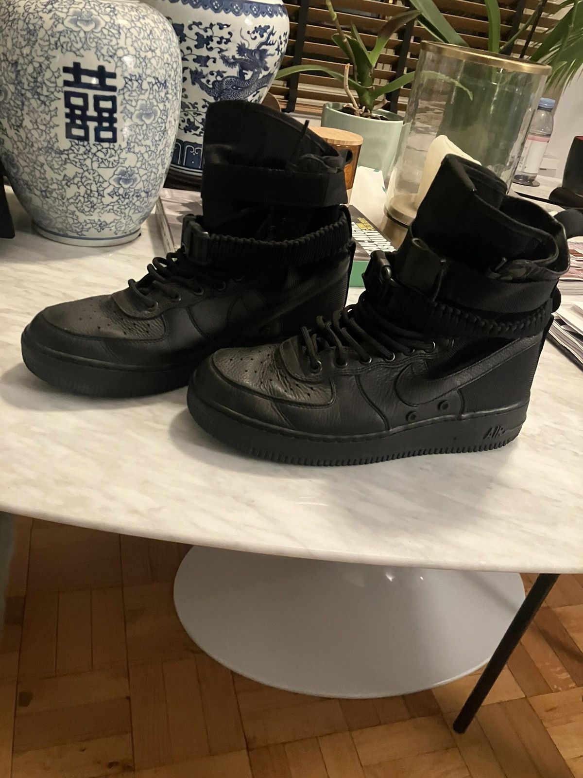 Nike 2017 Nike SF Air Force 1 high, double buckle, ‘Triple black’ Size US 8 / EU 41 - 6 Thumbnail