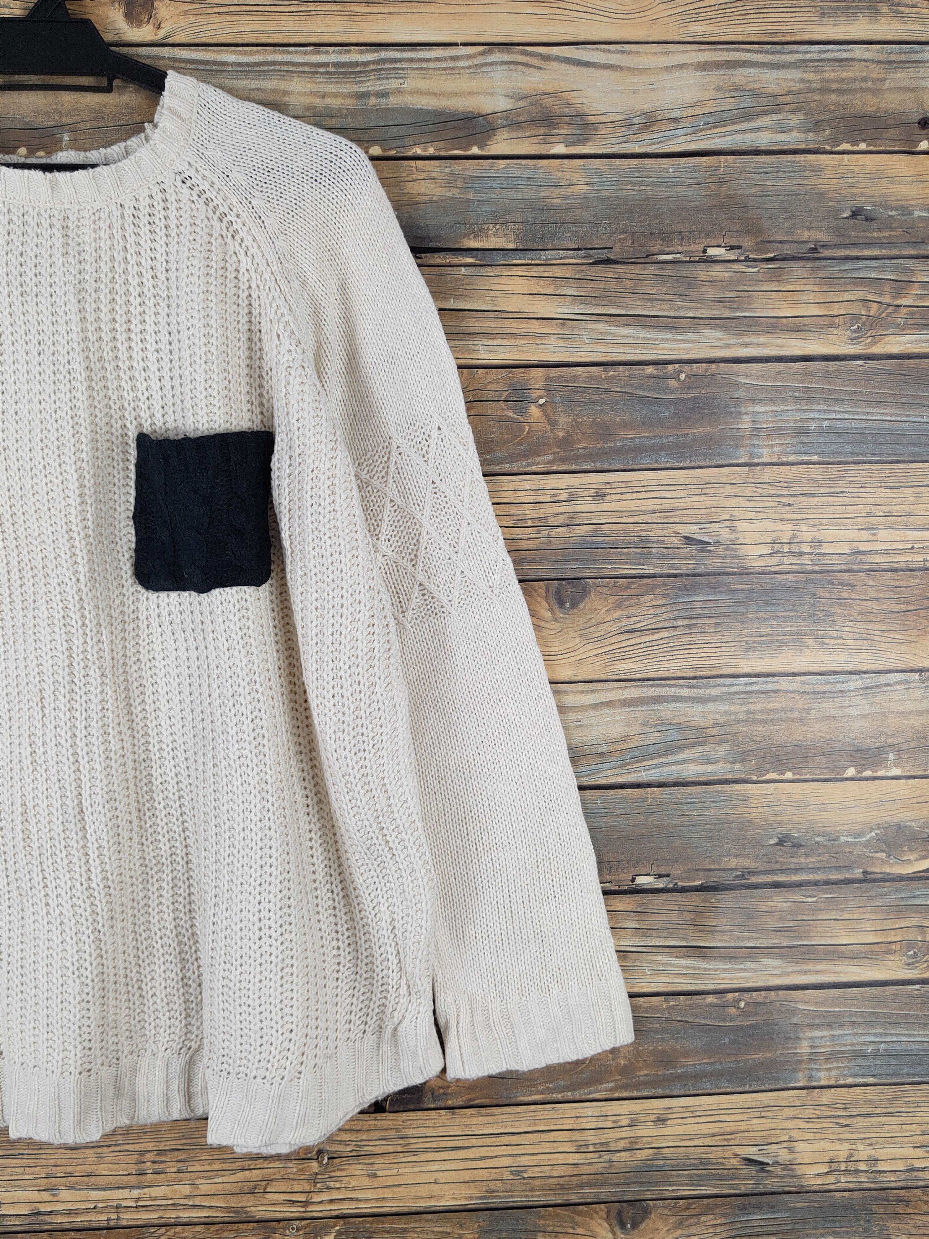 Aran Isles Knitwear × Japanese Brand × Vintage Soulberry Ivory Knitwear Sweatshirts #W1451 Size L / US 10 / IT 46 - 5 Thumbnail