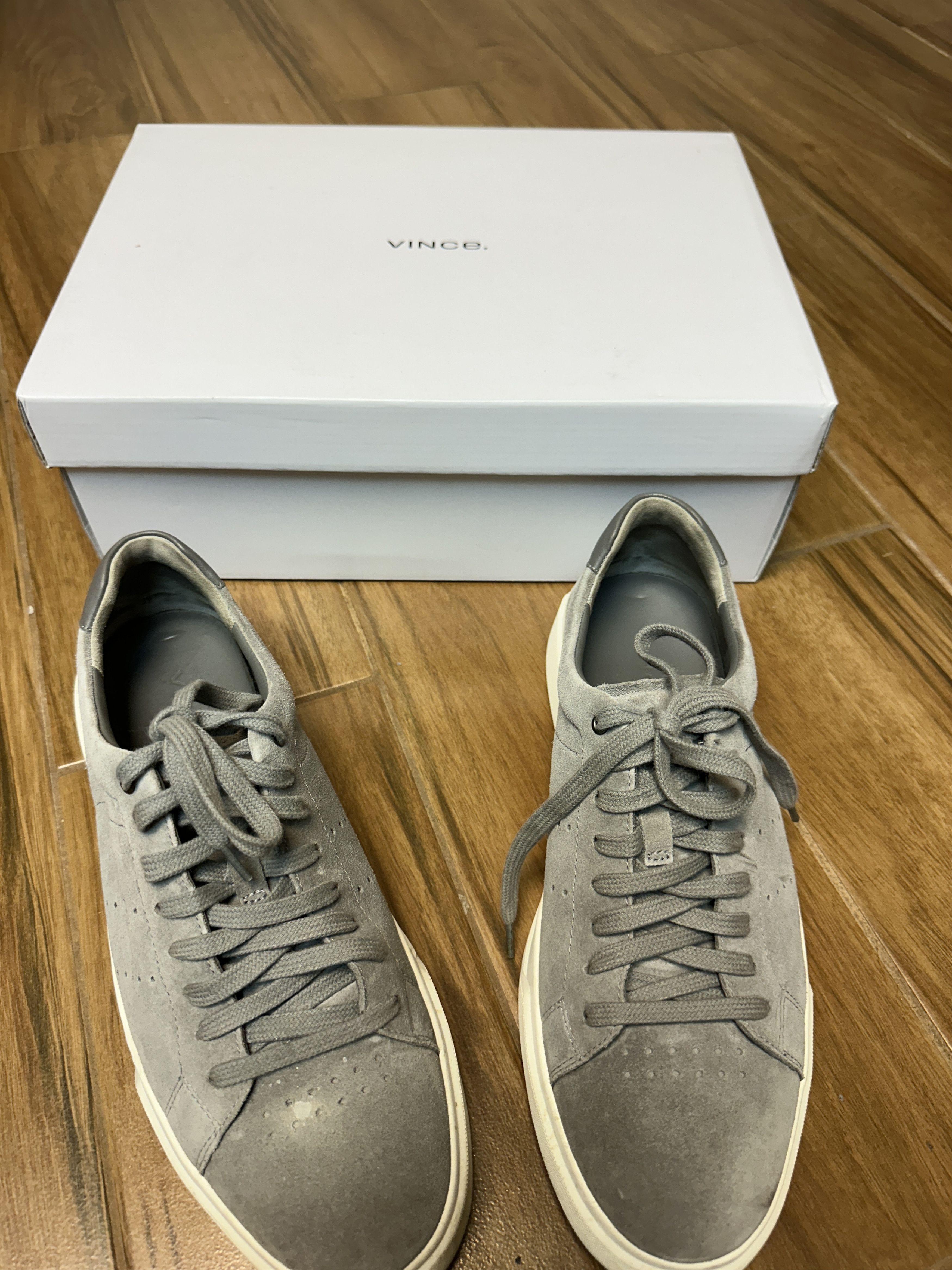 Vince VINCE Brady-B Men's Suede Gray (Smoke SU) Sneakers Size 9 Size US 9 / EU 42 - 1 Thumbnail