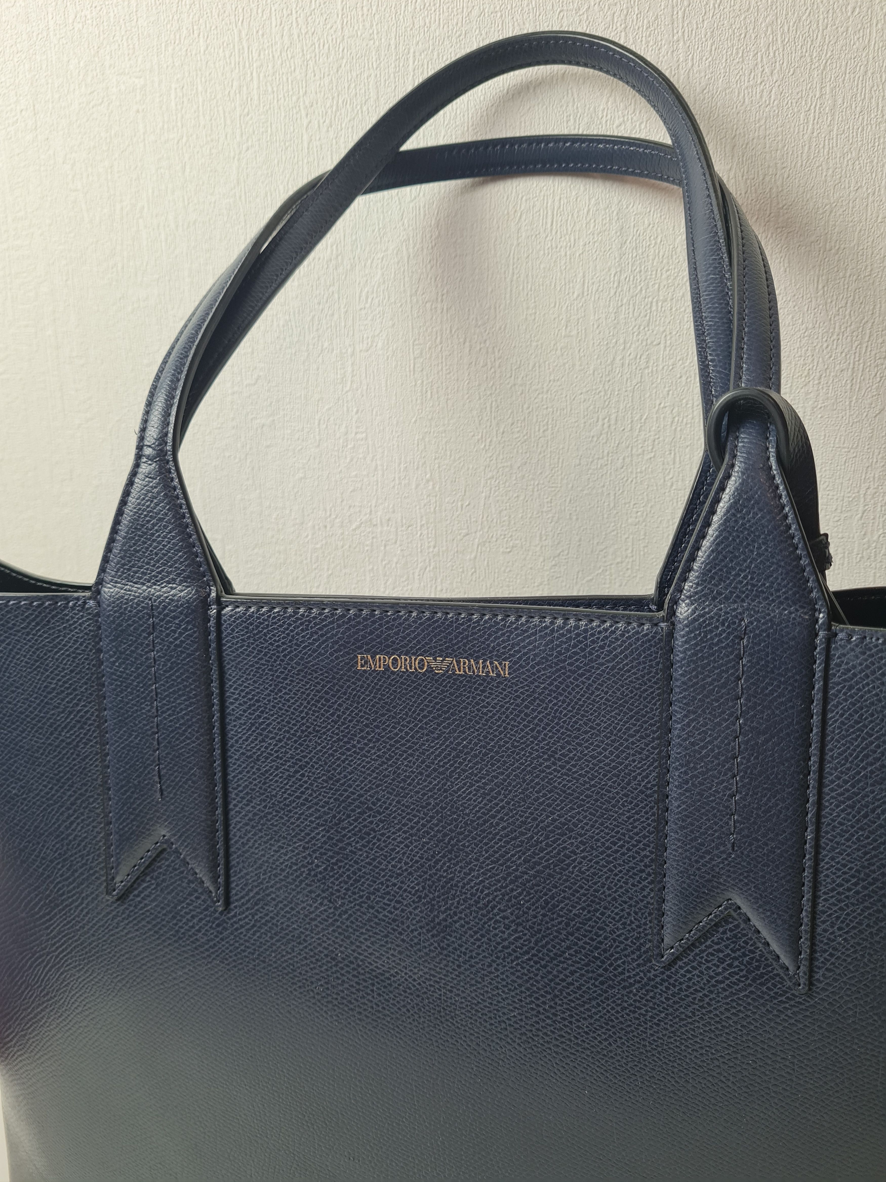 Emporio Armani Womens Vintage Emporio Armani Navy Shopper Bag Blue Size ONE SIZE - 4 Thumbnail