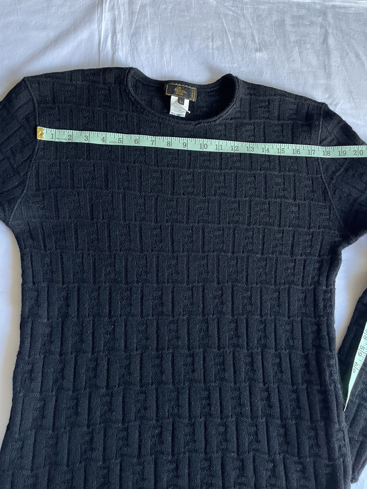Fendi × Vintage VINTAGE FENDI MONOGRAM 100% WOOL SWEATER Size US L / EU 52-54 / 3 - 19 Thumbnail