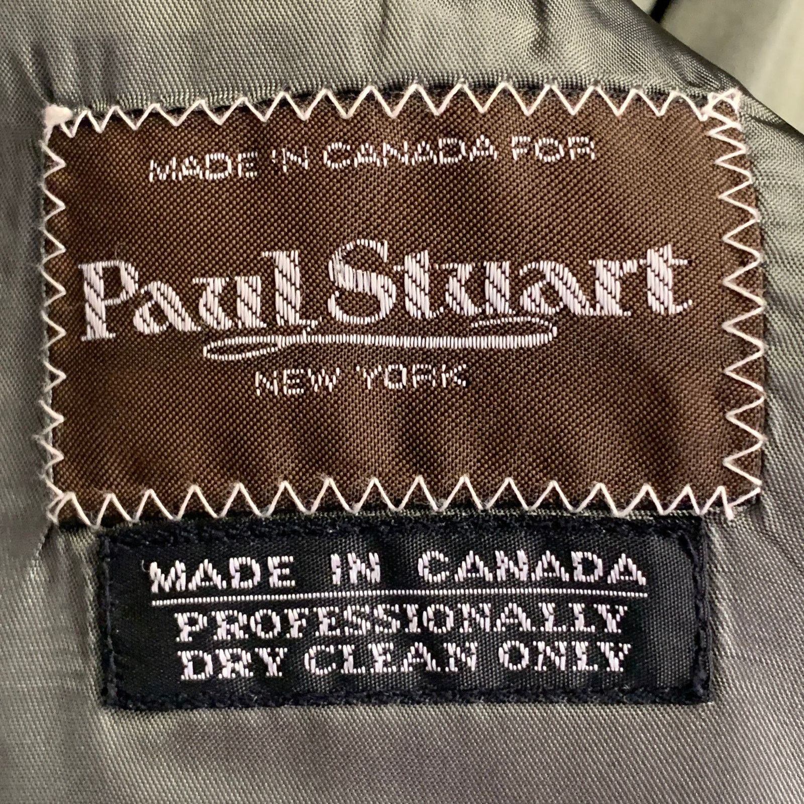 Paul Stuart Size 38 Regular Black Wool Notch Lapel 3 Piece Tuxedo Size 38R - 8 Thumbnail