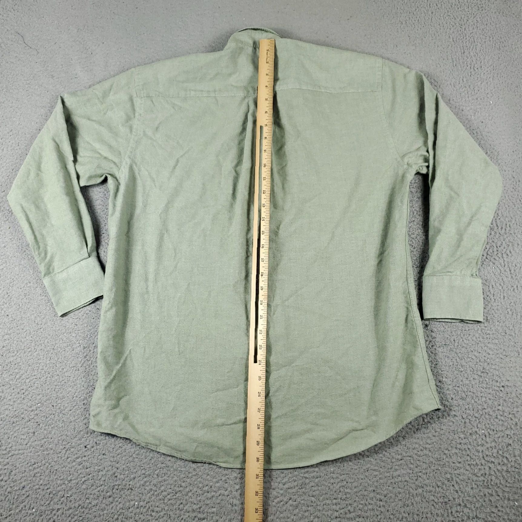 Nautica Nautica Dress Shirt Mens Size 15.5 Green Long Sleeve Button Down Classic Preppy Size 40R - 6 Thumbnail