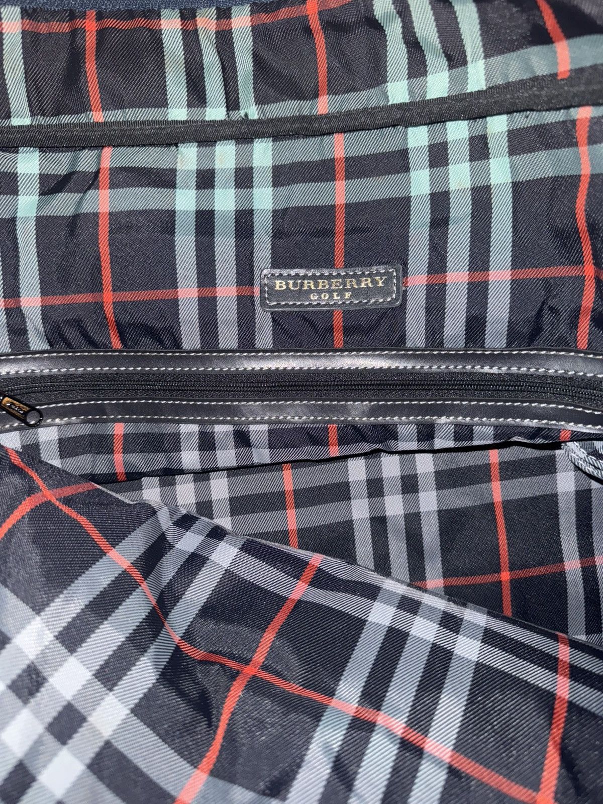 Burberry Burberry Golf Navy Check Travel Duffel Bag Size ONE SIZE - 10 Thumbnail