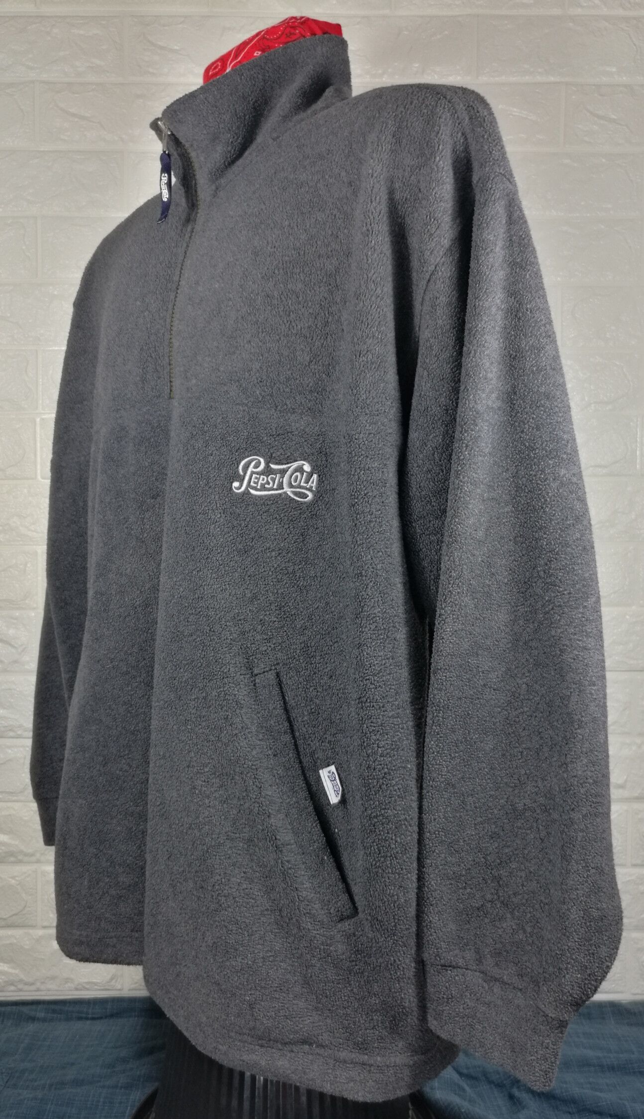 Pepsi Vintage Pepsi Cola Zipper Fleece Sweatshirt Size US XL / EU 56 / 4 - 3 Thumbnail