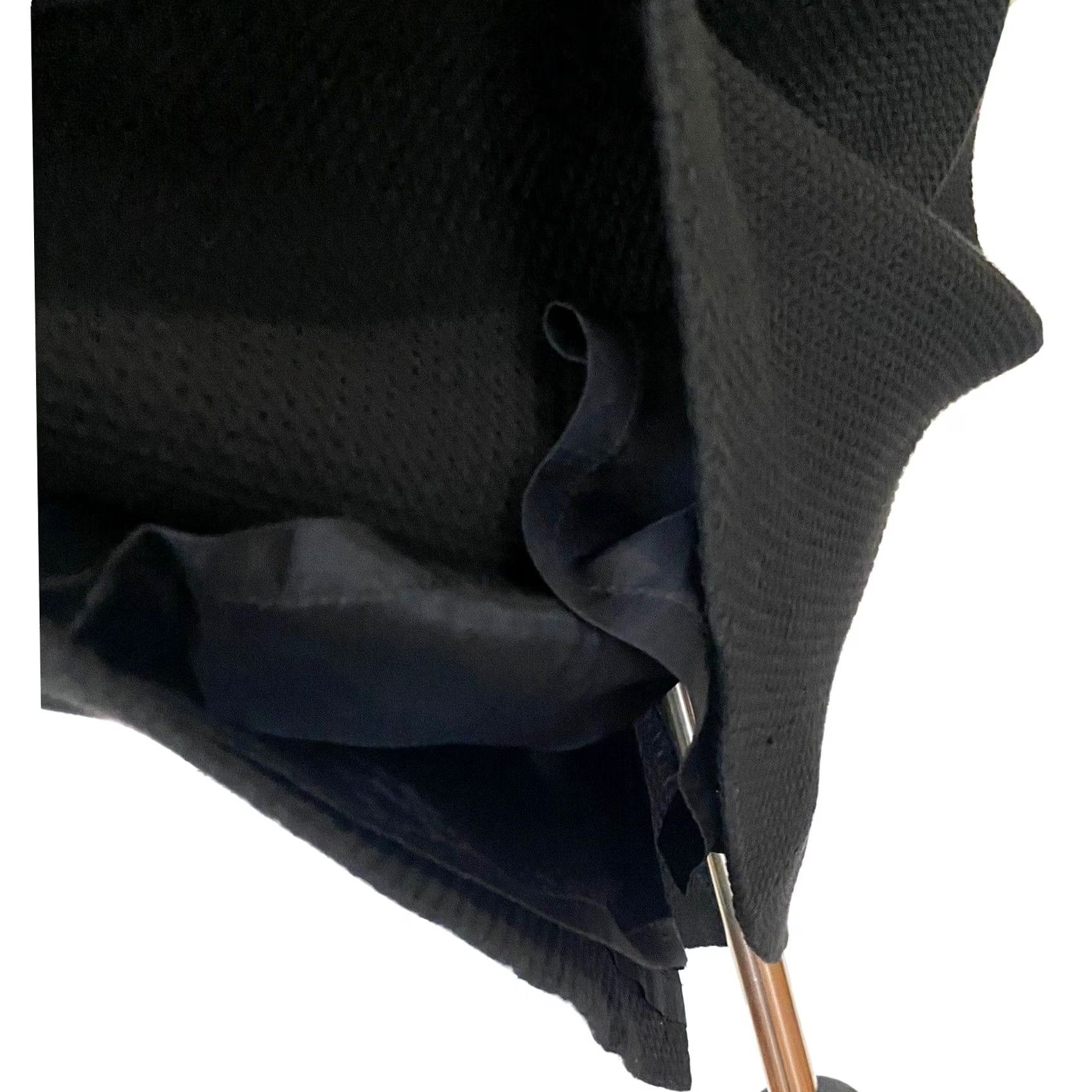 Vintage Teri Jon Black Pencil Skirt Textured Cotton Spandex Sz 6 Women's Knee Length Zip Front Modern Straight & Pencil Size 28" / US 6 / IT 42 - 7 Thumbnail