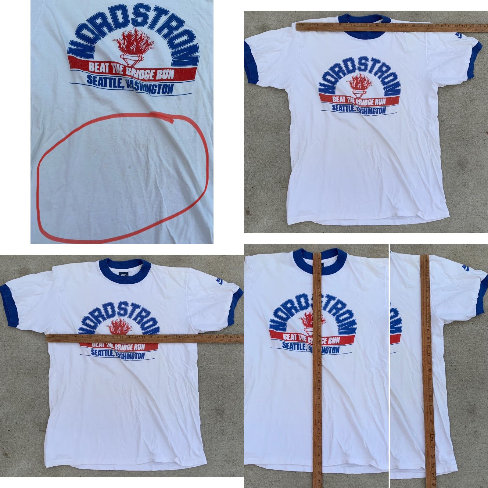 Nike VINTAGE Nike Nordstrom Beat The Bridge Run Seattle Ringer Tee T Shirt Size L Size US L / EU 52-54 / 3 - 11 Thumbnail