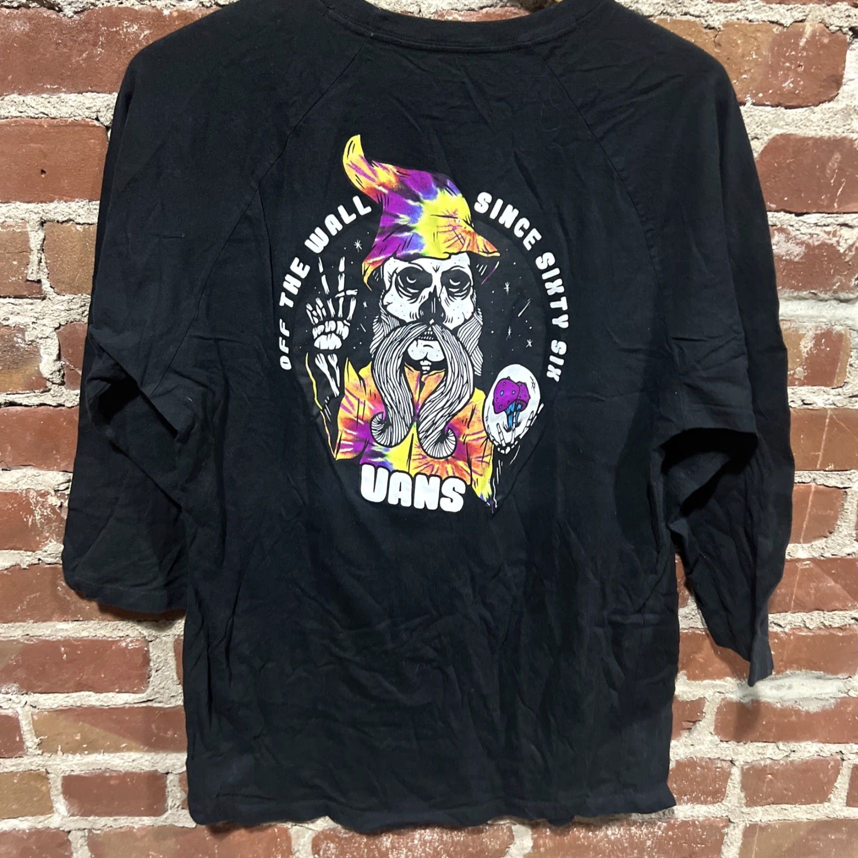 Vans VANS Shirt Graphic Print Black Mens L Large Off The Wall Wizard Magic Size US L / EU 52-54 / 3 - 2 Thumbnail