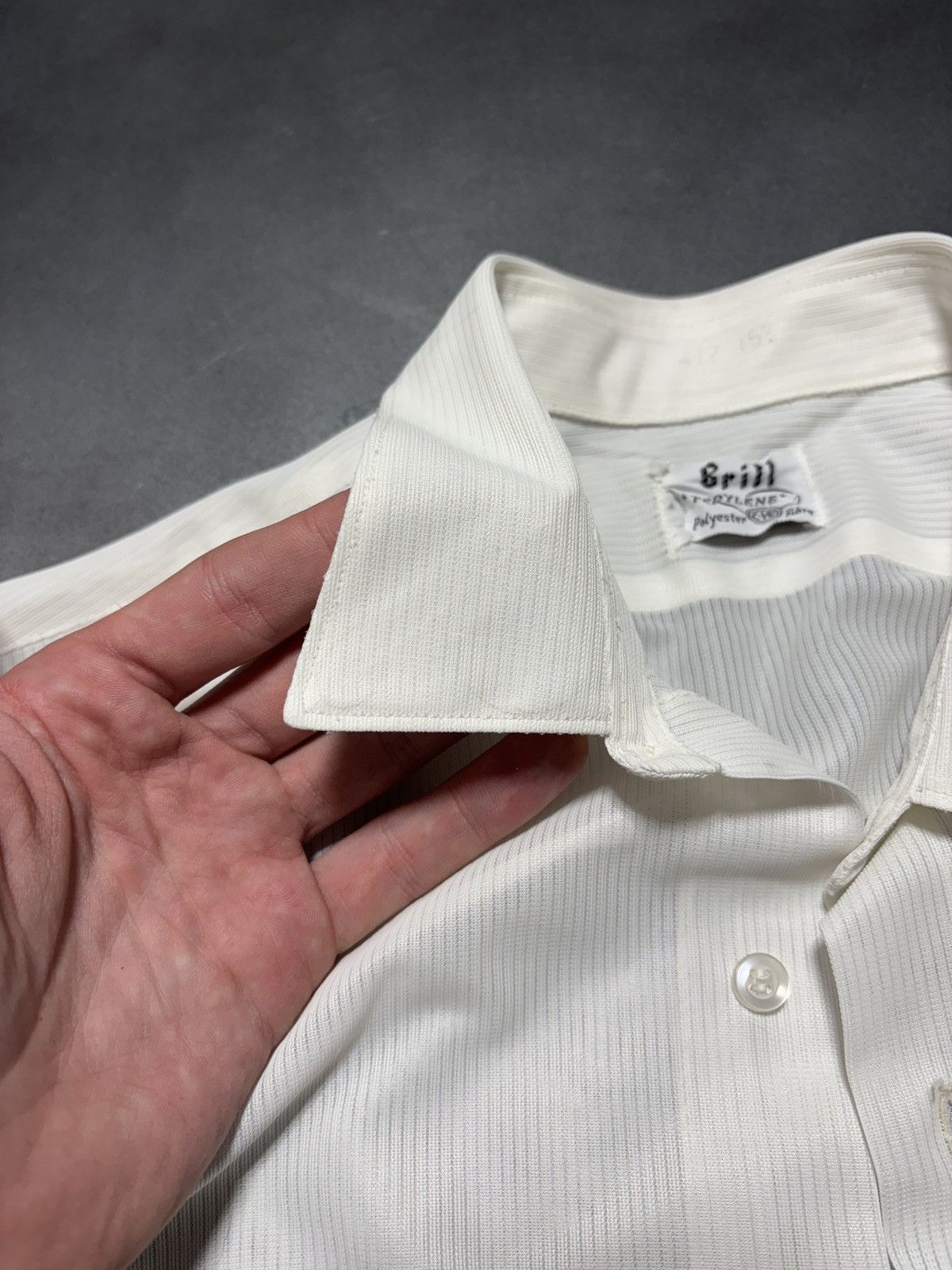 Vintage 1940s Sheer Shirt True Vintage Brill Terylene Shortsleeve Size US S / EU 44-46 / 1 - 8 Thumbnail