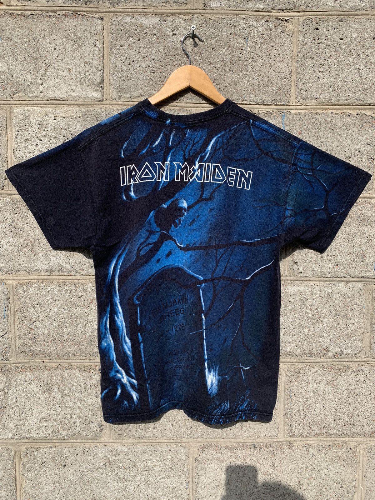 Band Tees × Iron Maiden × Vintage Iron Maiden All Over Print Benjamin Breeg Tour T Shirt Size US L / EU 52-54 / 3 - 12 Thumbnail