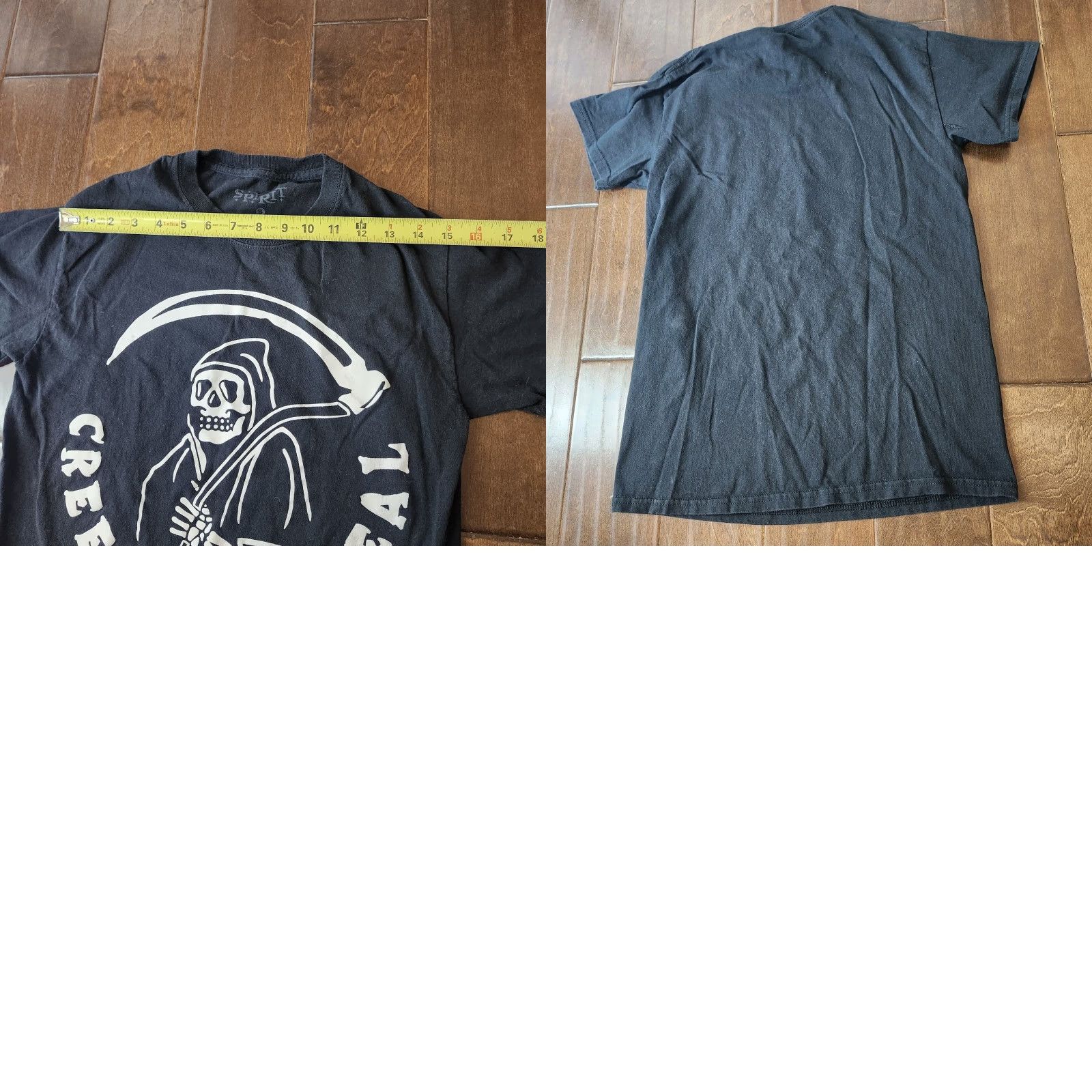 ESPIRIT Grim Reaper Creepin It Real Shirt Mens Small Halloween Graphic Black Tee Size US S / EU 44-46 / 1 - 8 Thumbnail