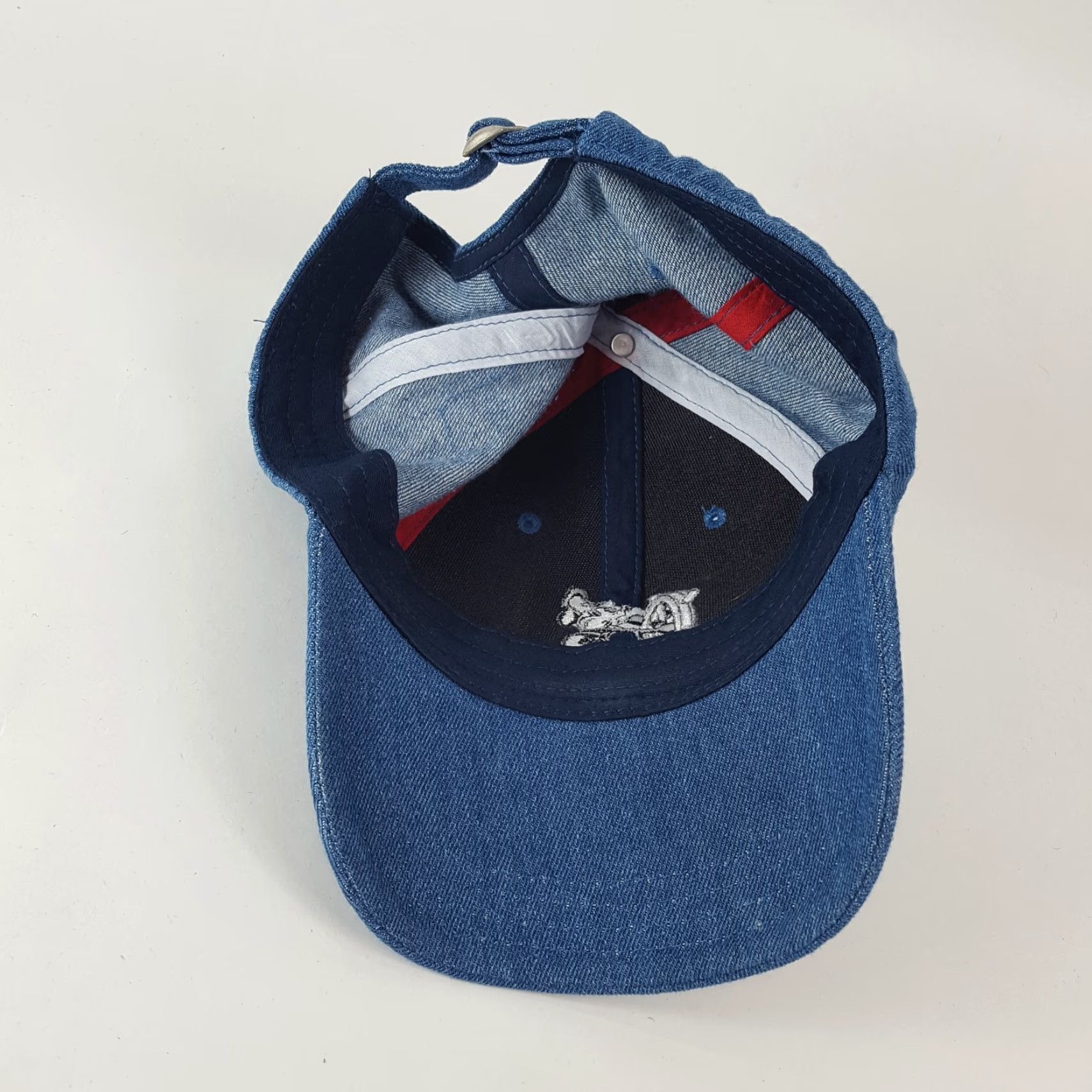 Disney VINTAGE Disney Mickey Mouse Denim Baseball Cap Hat - Snapback - One Size - Blue - Adjustable - 90s Y2K Cartoon Promo Cap Mens Size ONE SIZE - 6 Thumbnail