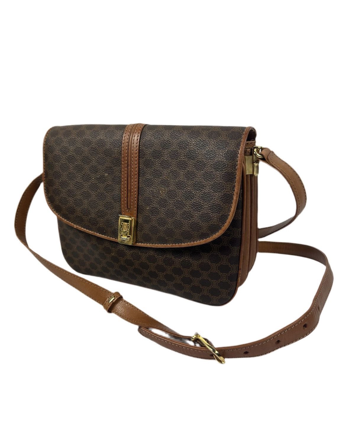 Celine Celine Macadam Leather Crossbody Bag Size ONE SIZE - 1 Thumbnail