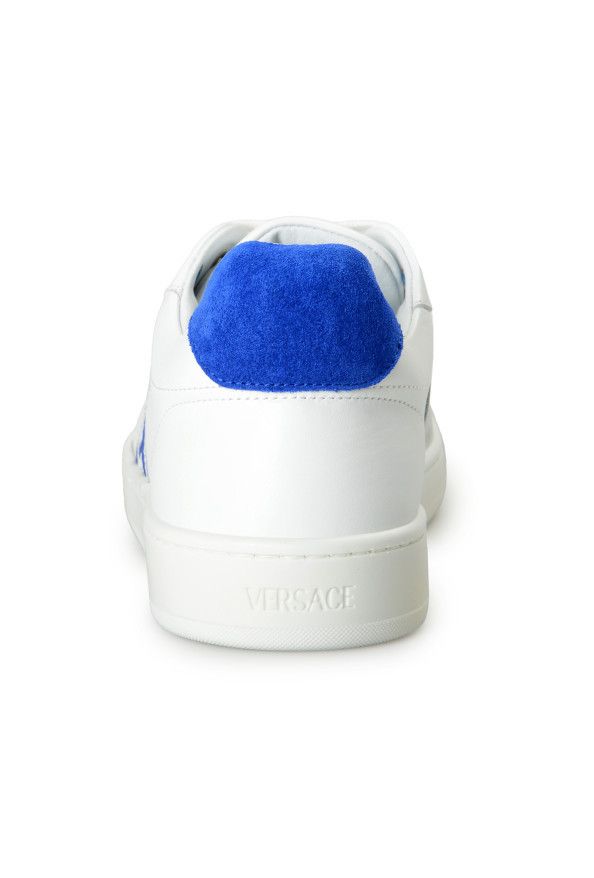 Versace o1y0425 Logo Low-Top Sneakers in White/Blue Size US 5.5 / EU 38 - 4 Thumbnail