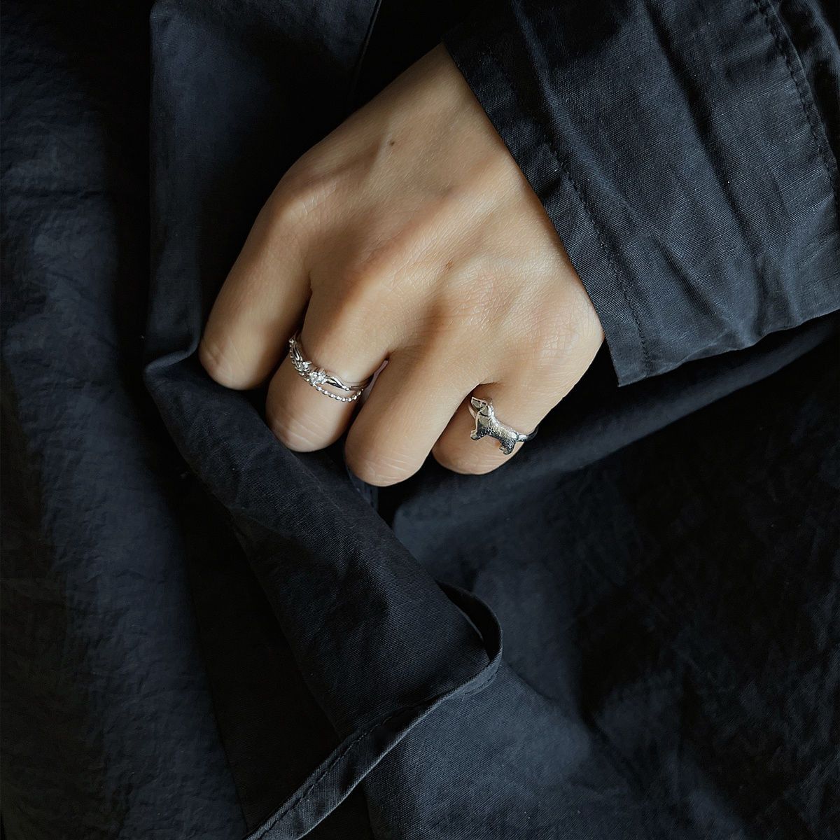 Jewelry Future Jewelry Rings Open Size Chrome Ring (Size 7-13) Size ONE SIZE - 3 Thumbnail