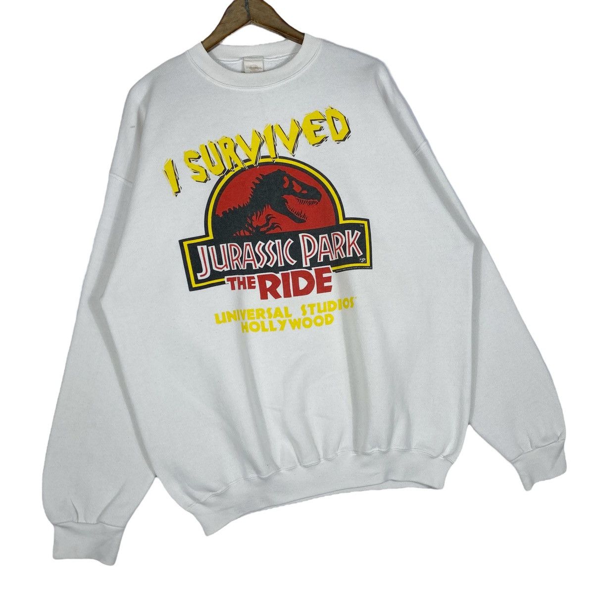 Universal Studios Vintage 1996 Jurassic Park The Ride Sweatshirt Size US XL / EU 56 / 4 - 4 Thumbnail