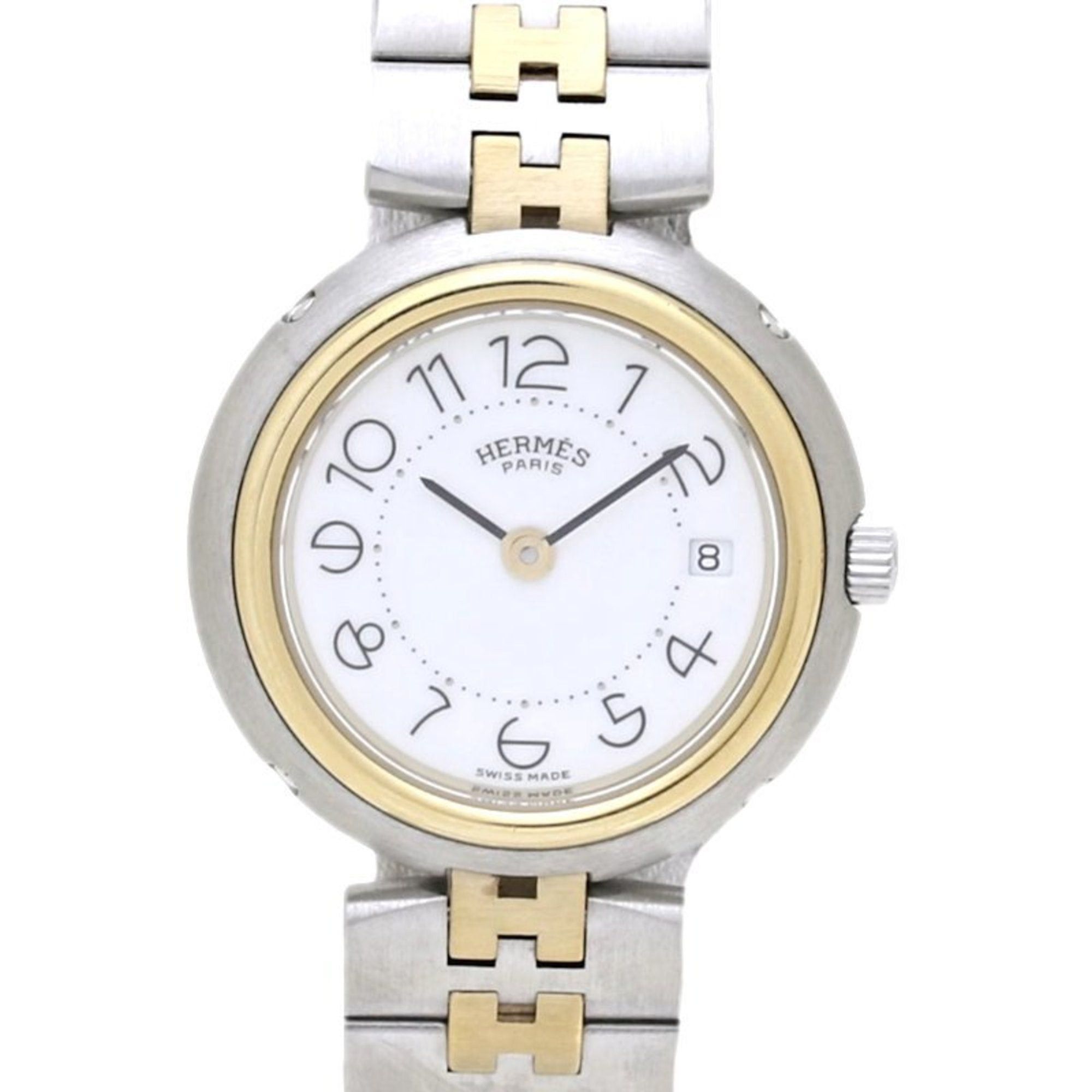 Image of Hermes Profile Stainless Steel Xgp [Gold Plated] Ladies 130079 Watch, Women's