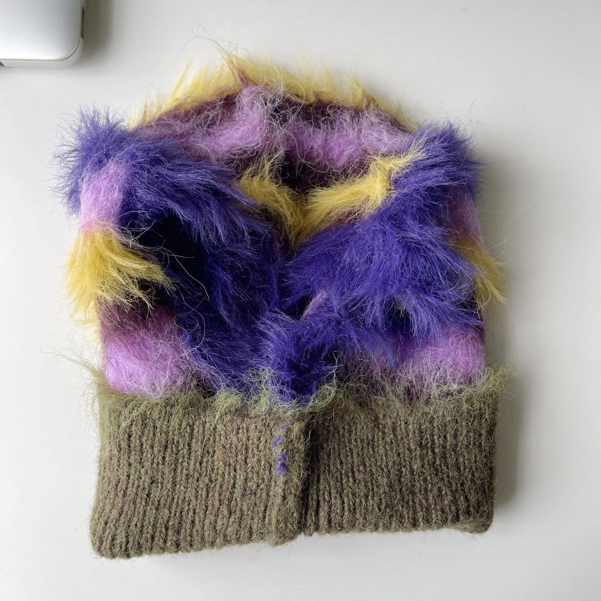 Designer × Vintage Wool Plush Fluffy Balaclava Ski Mask Retro Unisex Beanies Size ONE SIZE - 6 Thumbnail