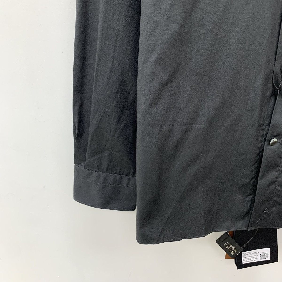Z Zegna Zegna Black Collared Single-breasted Long Sleeve Shirt K26WX Size US XXS / EU 40 - 4 Thumbnail