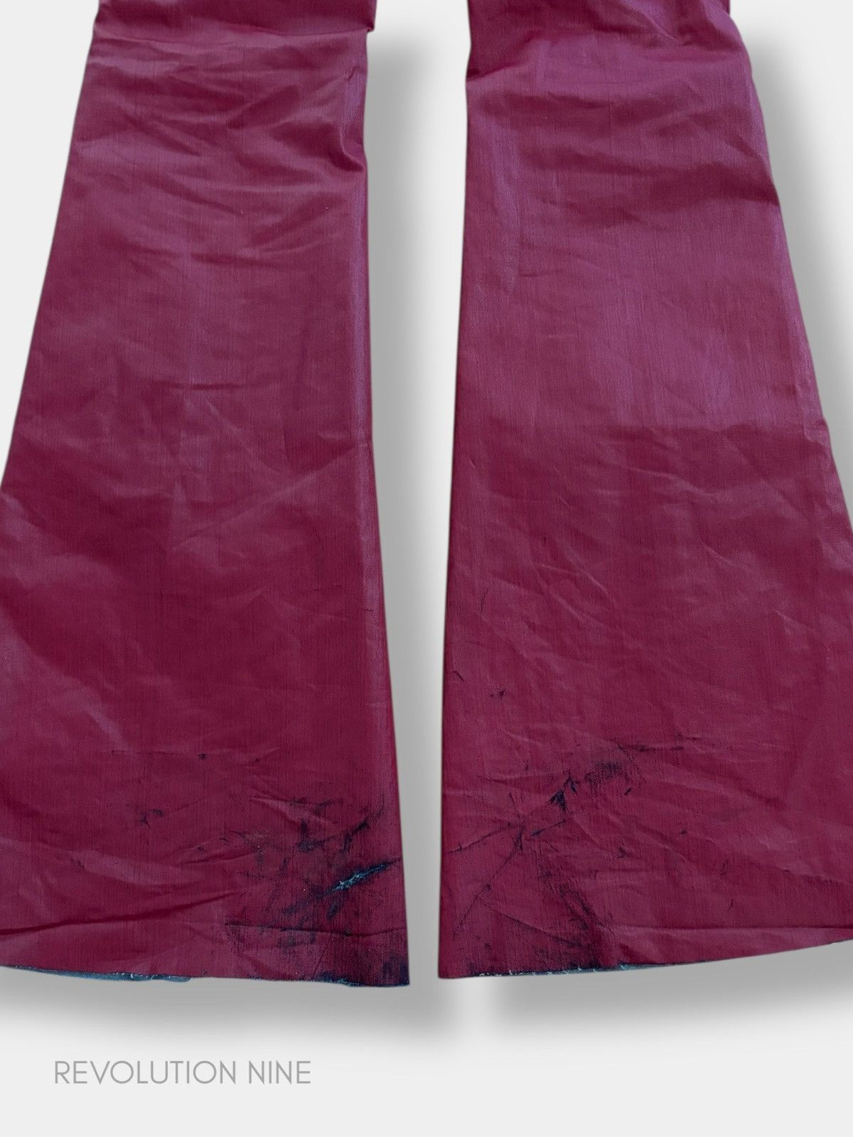 Rick Owens Rick Owens SS24 coated cardinal red bolan bootcut denim Size US 27 - 6 Thumbnail
