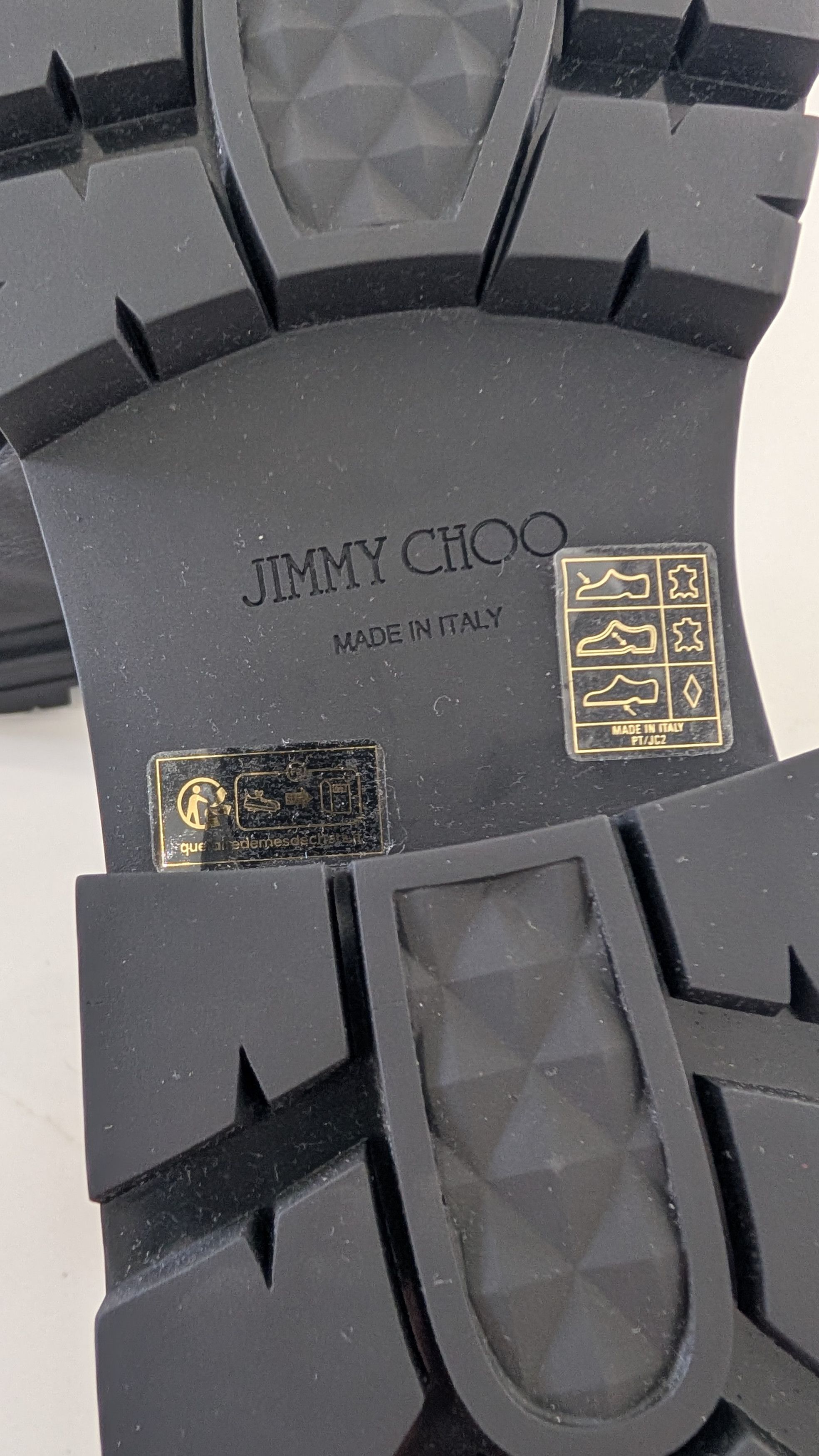 Jimmy Choo Jimmy Choo Noemi 45 Leather Pearl Combat Size 41.5 Boots Size US 11 / IT 41 - 17 Thumbnail