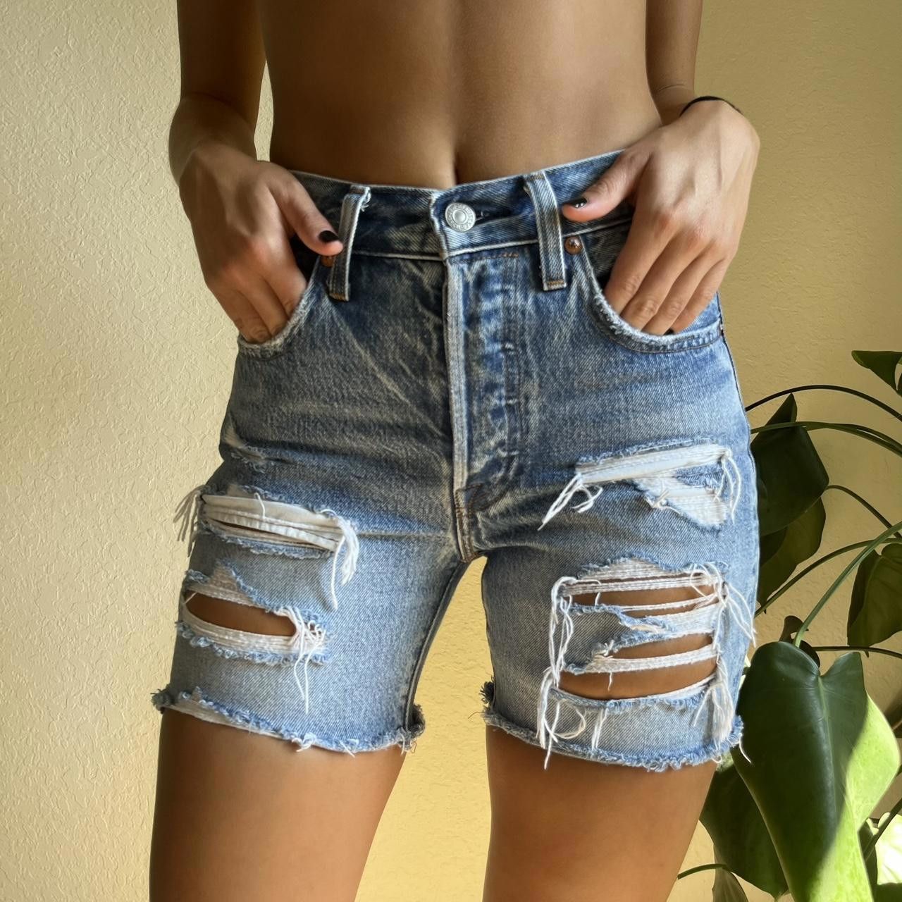 Levi's Levis Mid Thigh Shorts Size 24" / US 00 / IT 34 - 1 Thumbnail