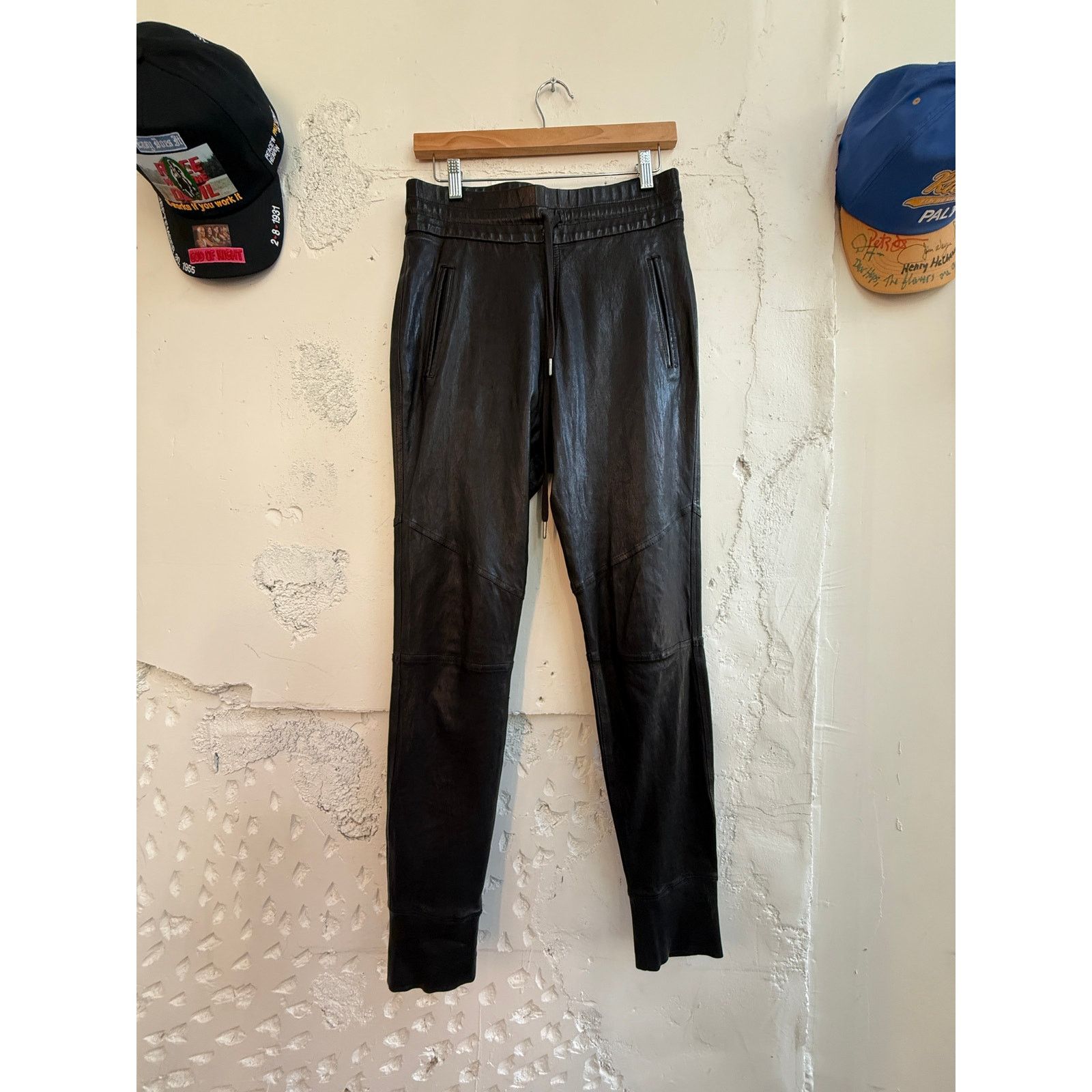 John Elliott John Elliott Black Leather Escobar Pants Size US 28 / EU 44 - 1 Thumbnail