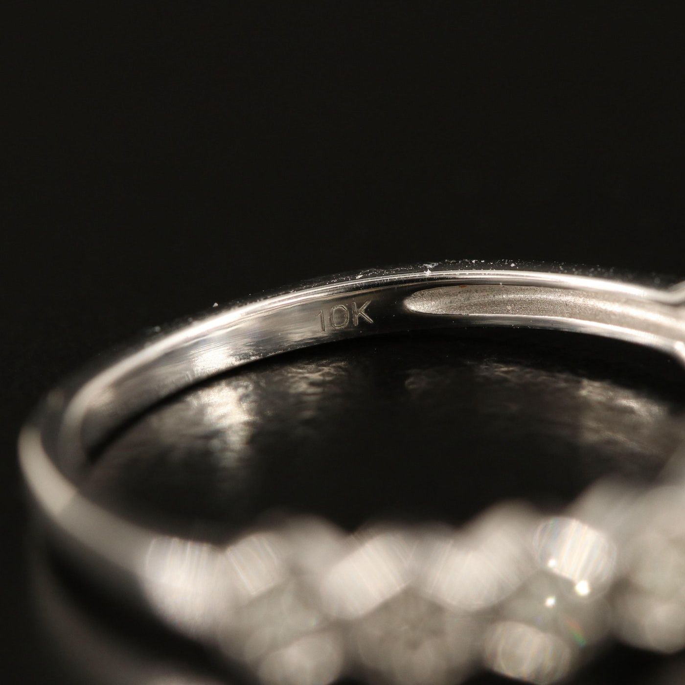 Other Vintage 10k .12 ctw Diamond Geometric Band Size ONE SIZE - 4 Thumbnail
