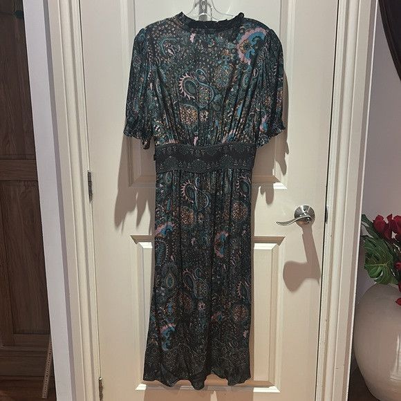 ba&sh 🎀 NEW ba&sh Zael panelled-waist paisley midi dress small Size S / US 4 / IT 40 - 12 Thumbnail