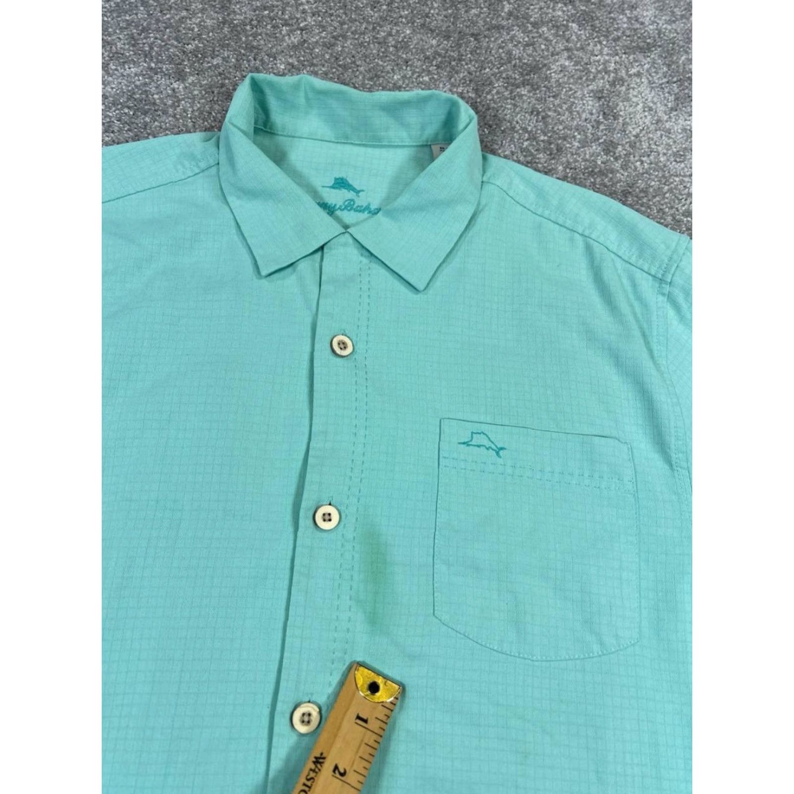 Tommy Bahama Tommy Bahama Shirt Mens Medium Blue Silk Button-Up Shirt Size US M / EU 48-50 / 2 - 6 Thumbnail