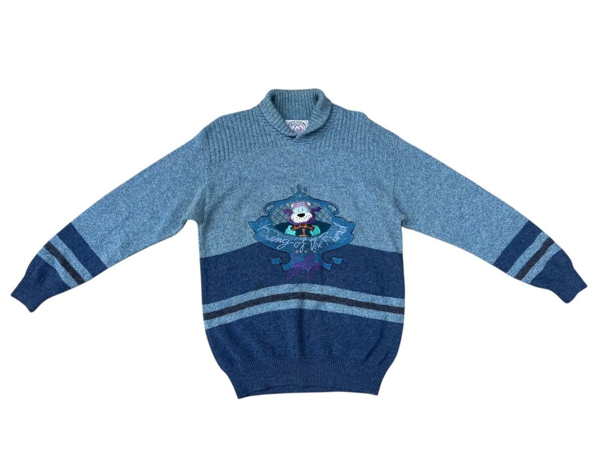 Iceberg Vintage 80s 90s Iceberg Sport King Of The Road Wool Knitwear Size US M / EU 48-50 / 2 - 1 Thumbnail