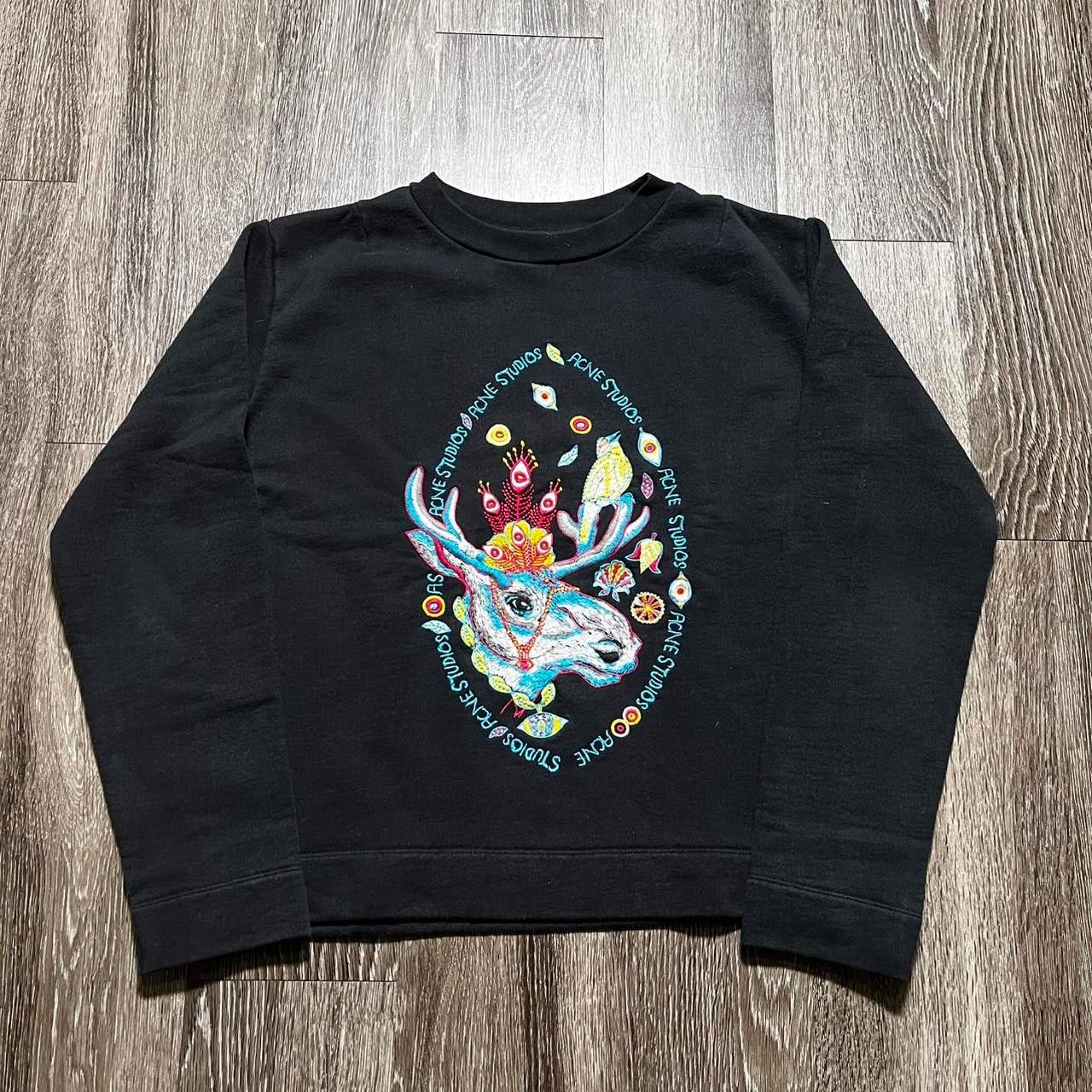Acne Studios [Avg. Resell: $123] Acne Studios Rave Moose Sweatshirt Size US M / EU 48-50 / 2 - 1 Thumbnail