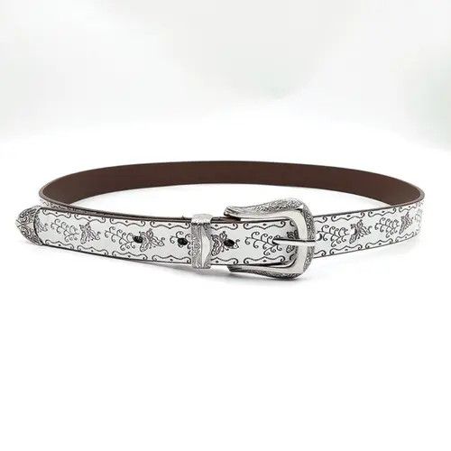 Other Western Floral Embossed Leather Belt Size ONE SIZE - 1 Thumbnail