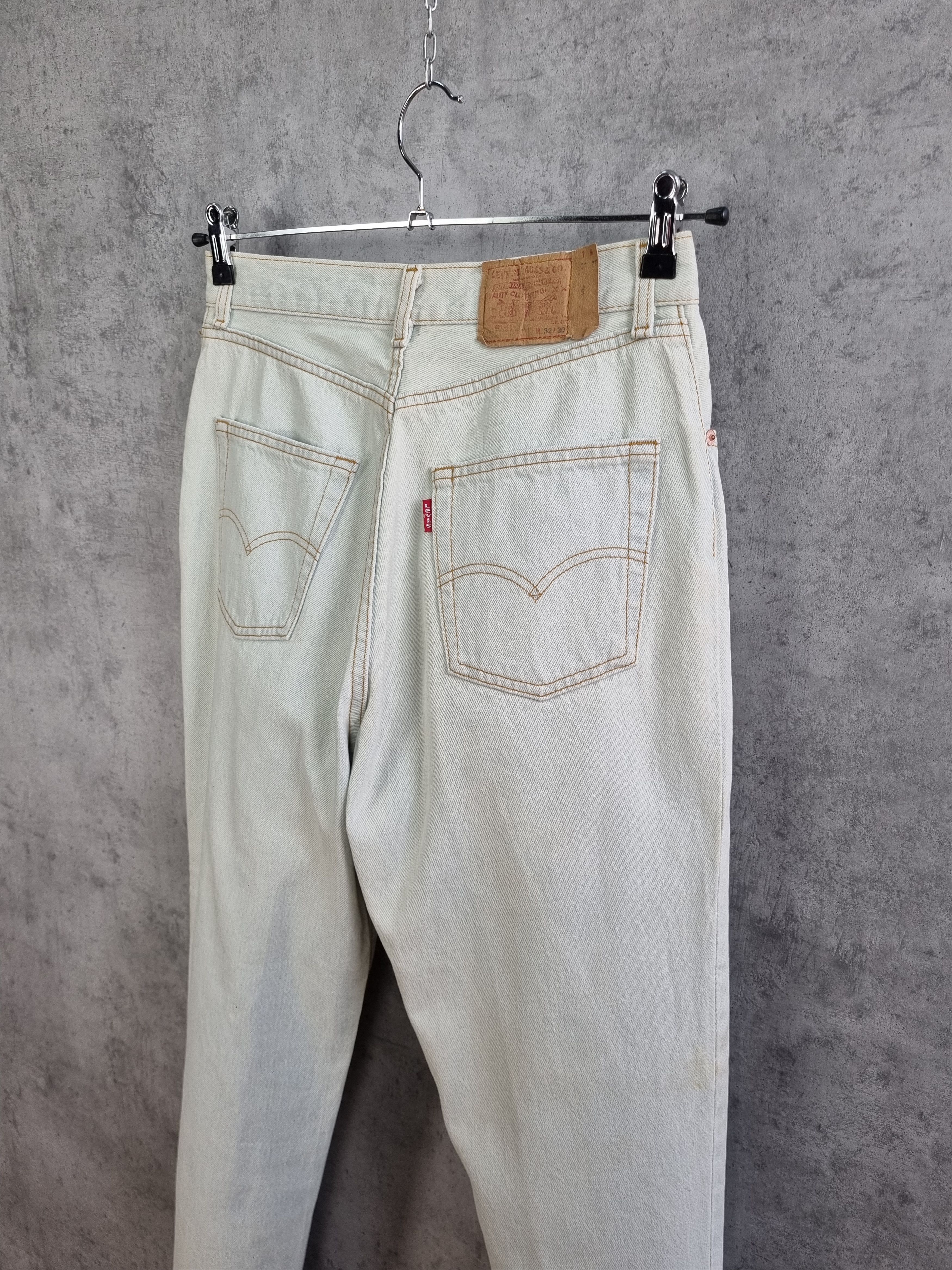 Levi's × Levi's Vintage Clothing 90s Levis France Made Cool Faded Unique Denim Jeans Size US 31 - 20 Thumbnail