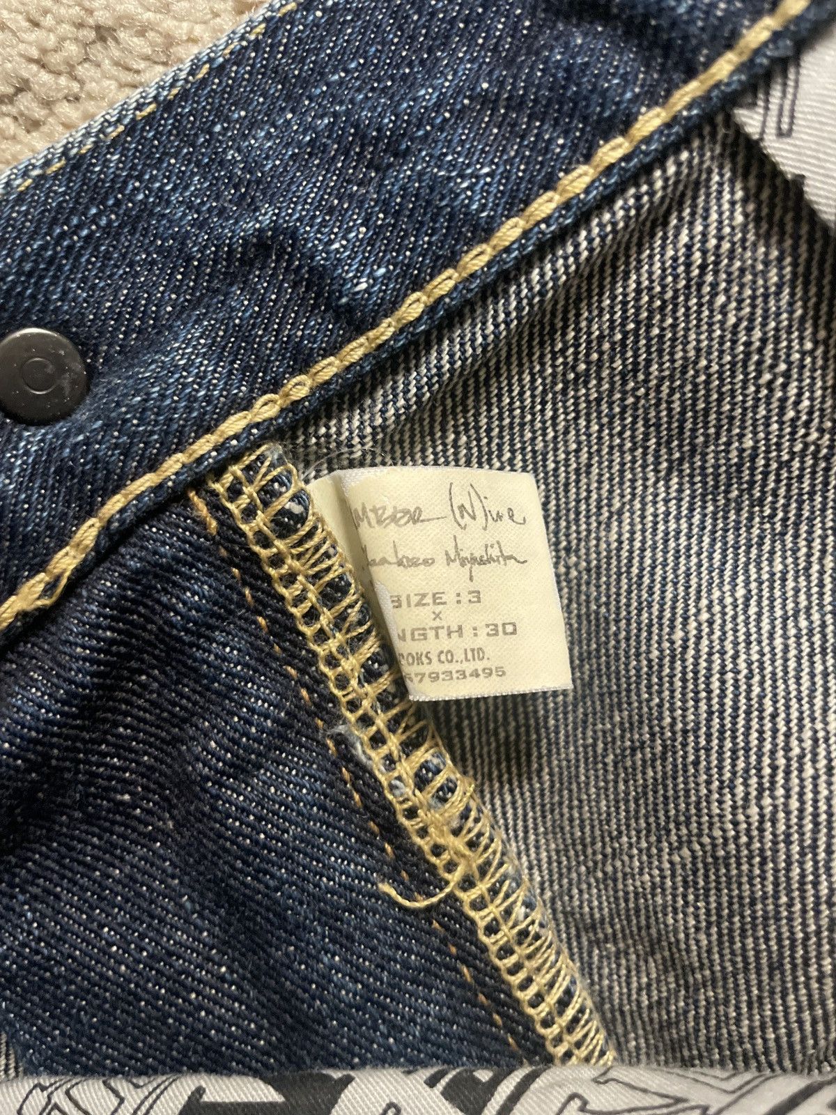 Number (N)ine SS05 Number (N)ine Red Yarn Denim Size US 31 - 8 Thumbnail