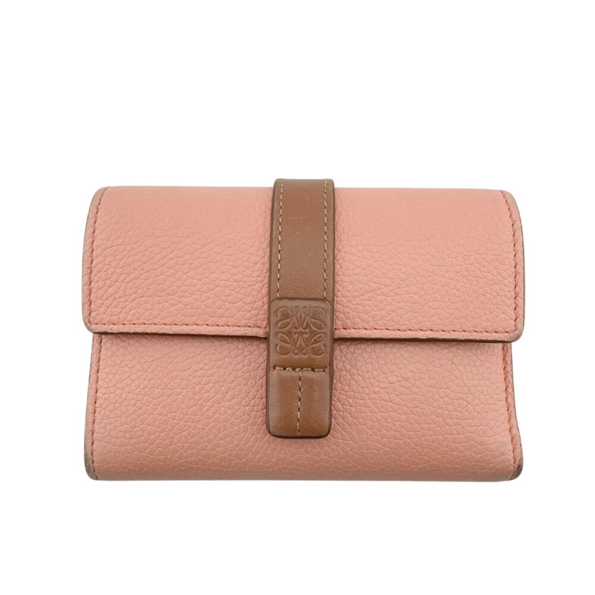 Loewe LOEWE Small Vertical Wallet Compact Anagram Tri-fold Pink Size ONE SIZE - 1 Thumbnail